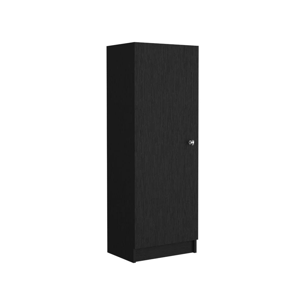 Pantry Miami, Single Door Cabinet, Black Wengue Finish