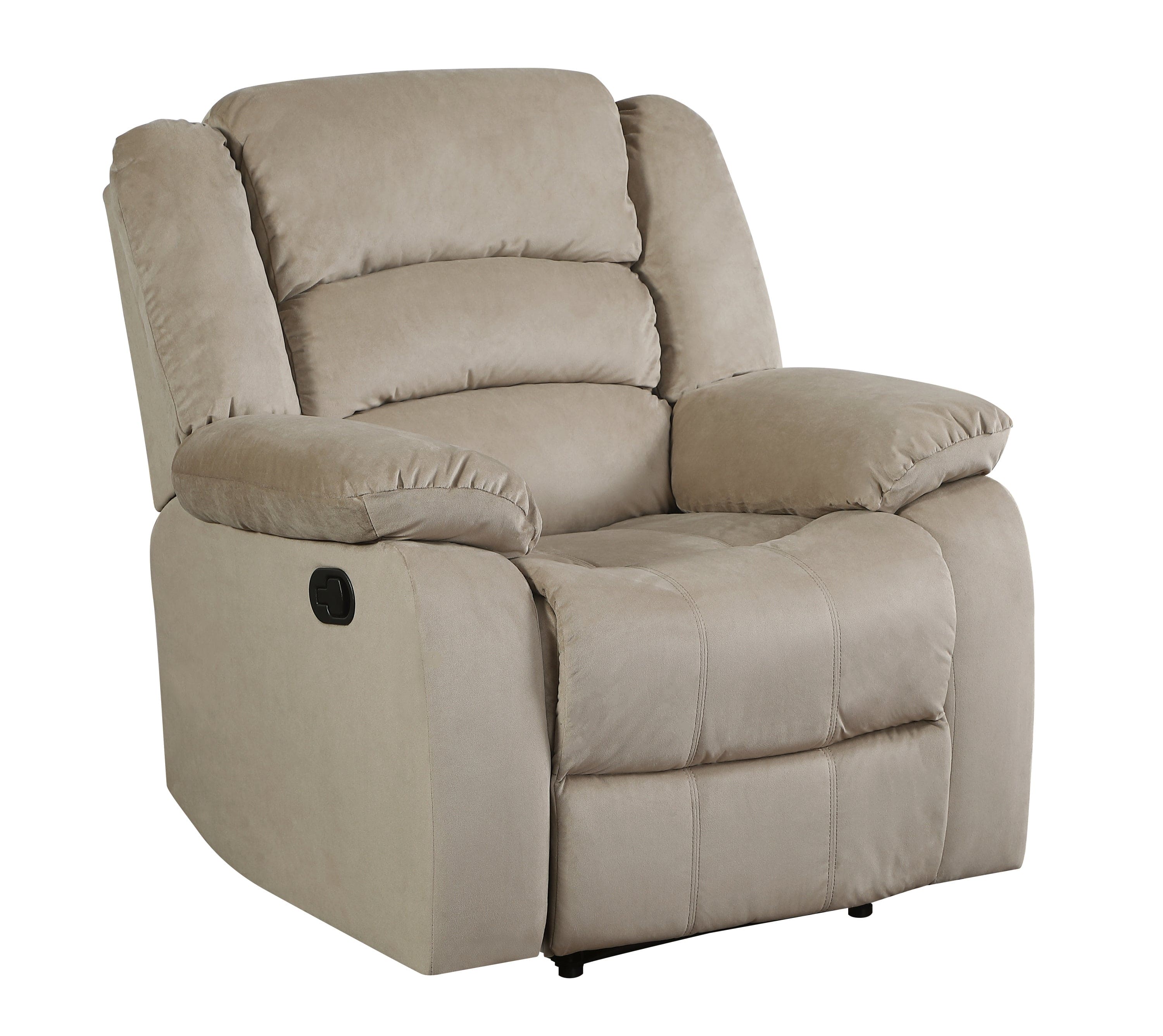 Global United Transitional Microfiber Fabric Recliner Chair