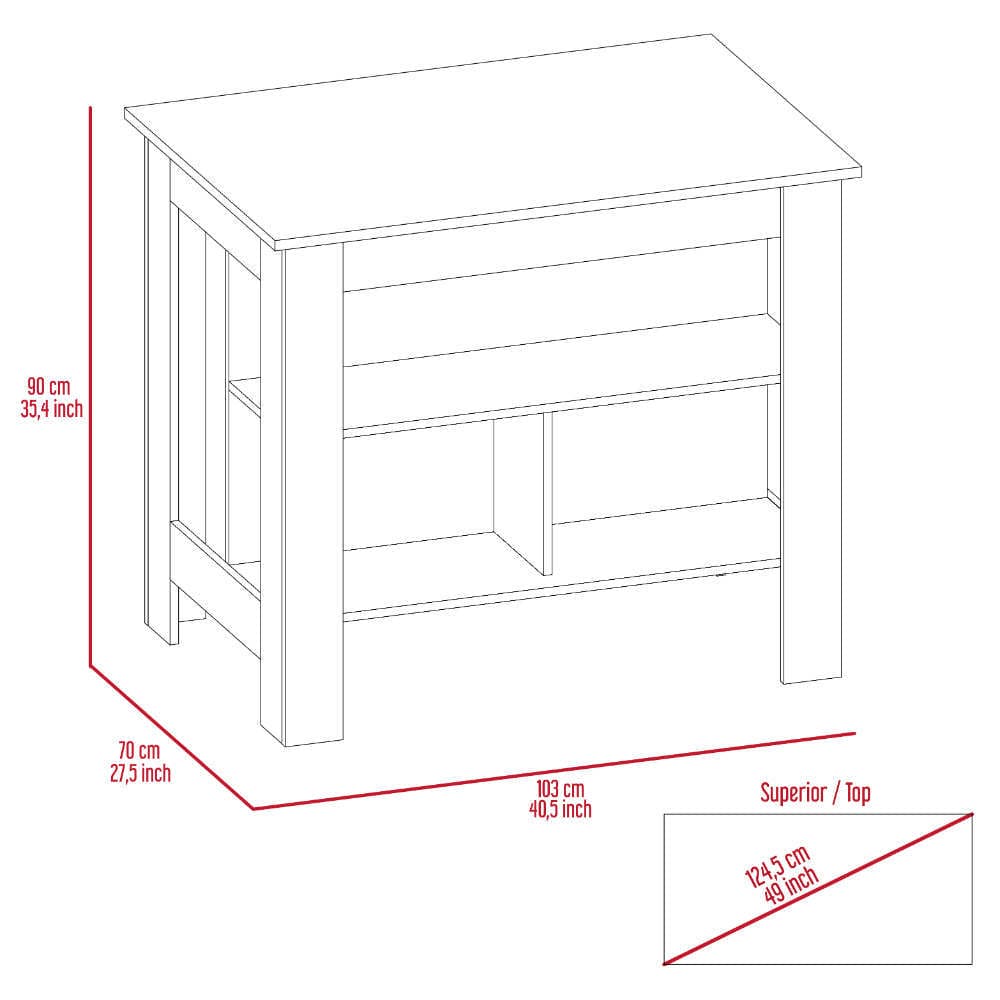 Newton 8-Shelf 1-Drawer 2-piece Kitchen Set, Kitchen Island and Pantry Cabinet White and Light Gray