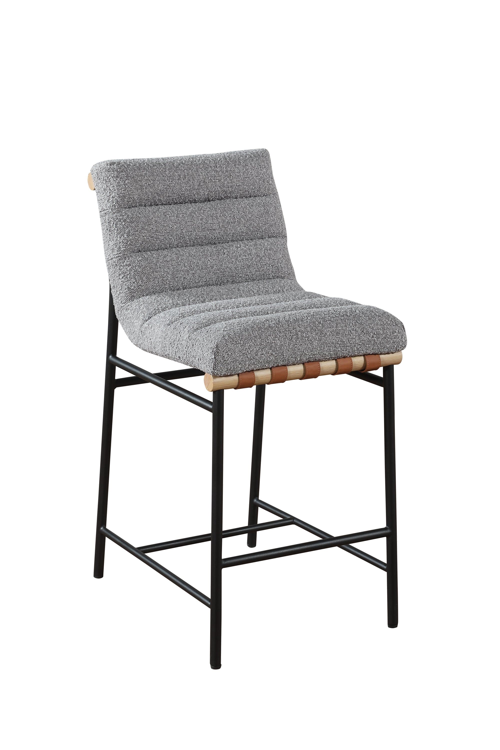 Lahni Gray Boucle Fabric Counter Height Chair