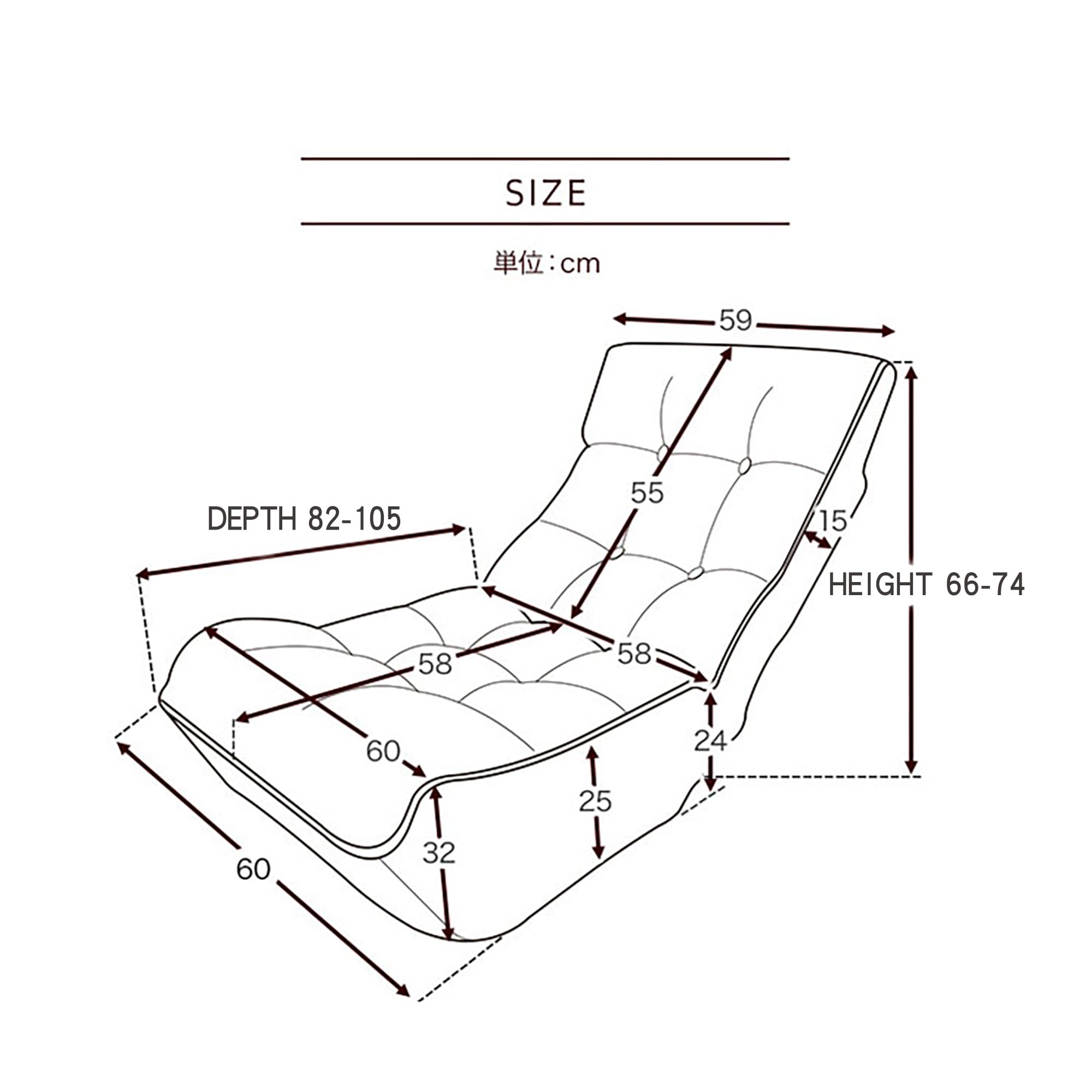 Single sofa reclining chair Japanese chair lazy sofa tatami balcony reclining chair leisure sofa adjustable chair