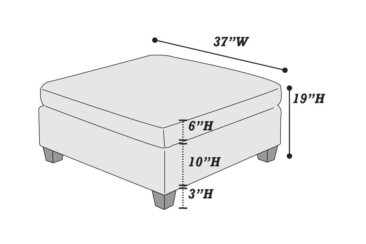 Living Room Furniture Tan Chenille Modular Sectional 6pc Set Modular Sofa Set Modern Couch 4x Corner Wedge 1x Armless Chairs and 1x Ottoman Plywood