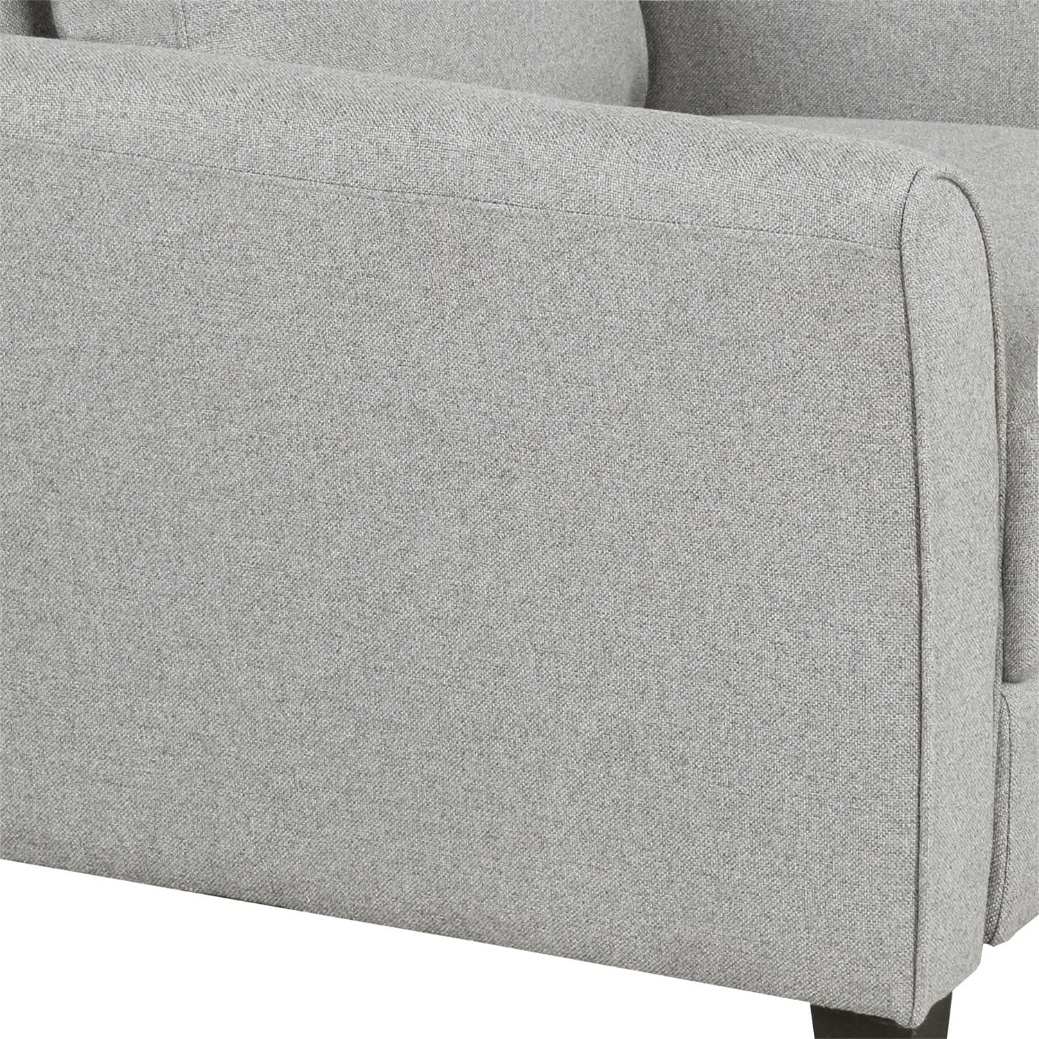 Living Room Furniture Armrest Single Sofa (Light Gray)