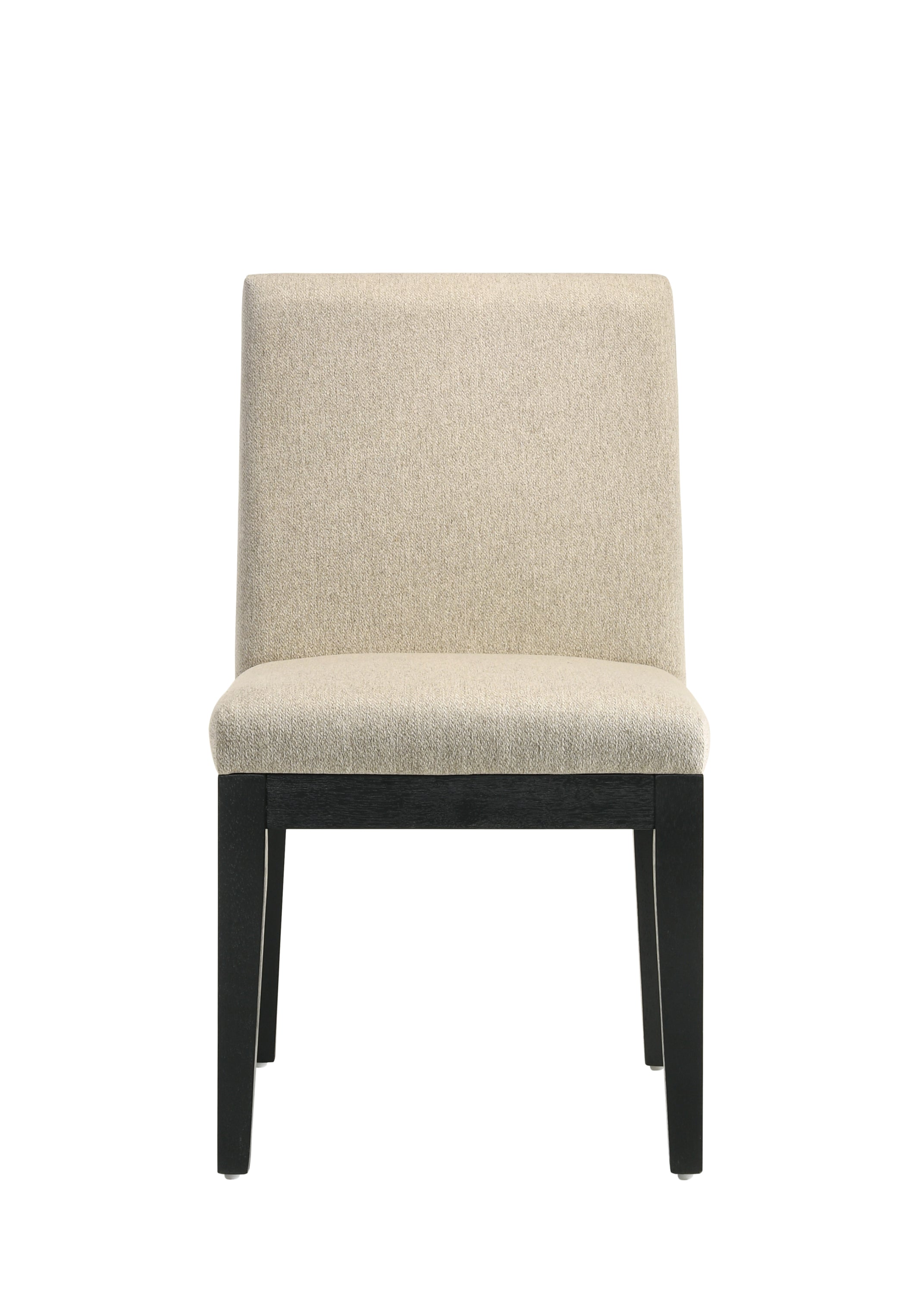 ACME Froja Side Chair (Set-2), Beige Fabric & Black Finish DN01803