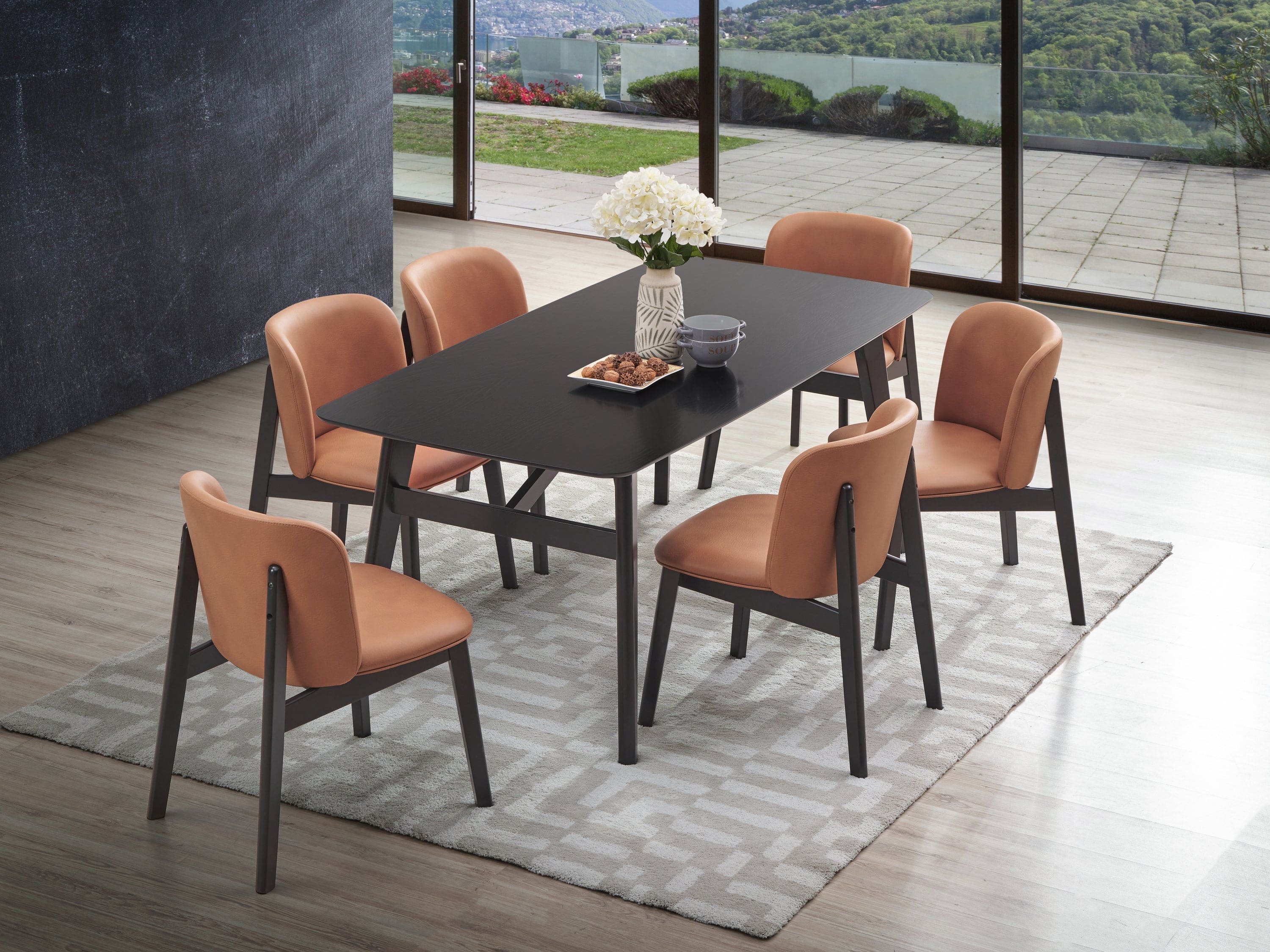 ACME Eliora Dining Table, Black Finish DN02366