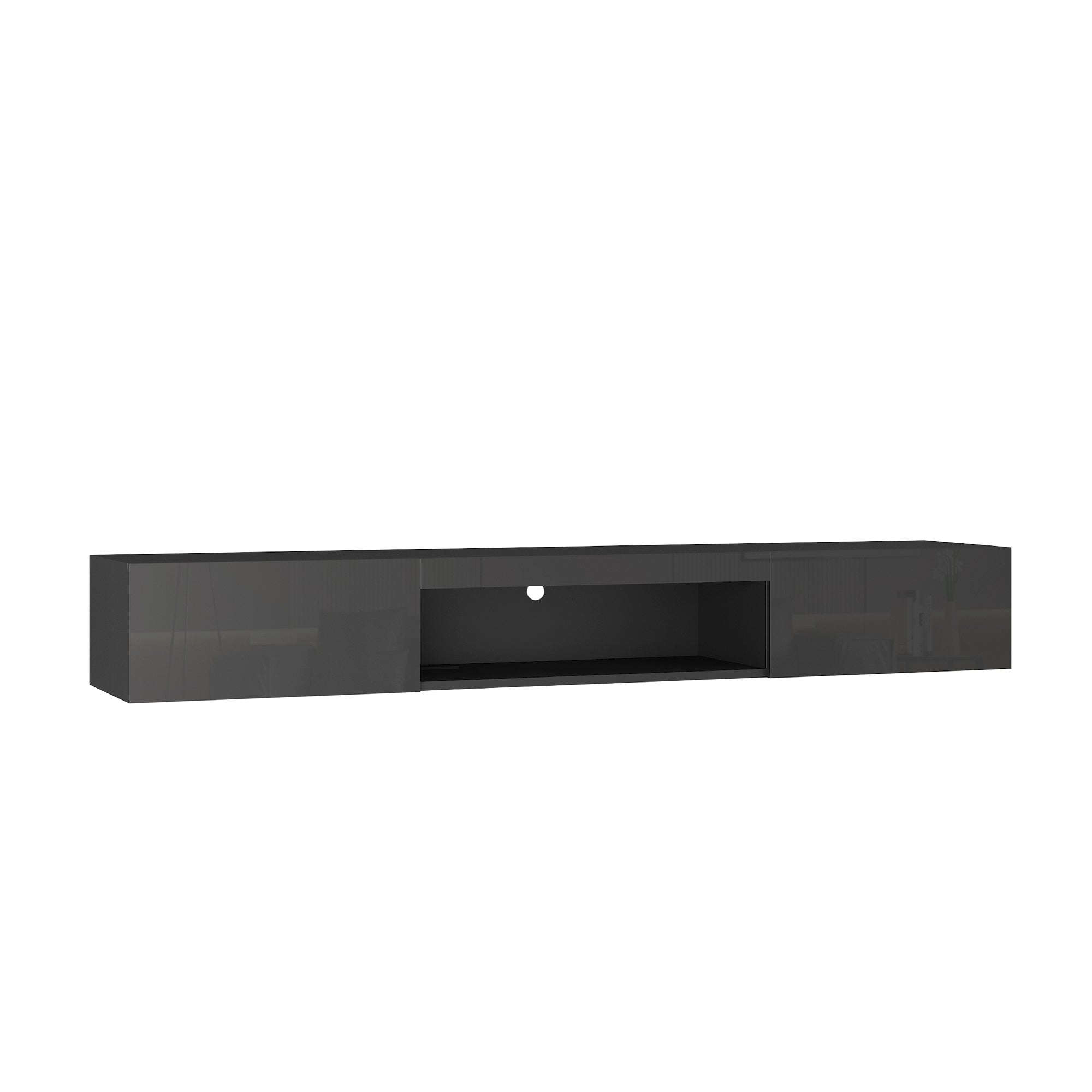 Wall Mounted Floating 65" TV Stand with 16 Color LEDs