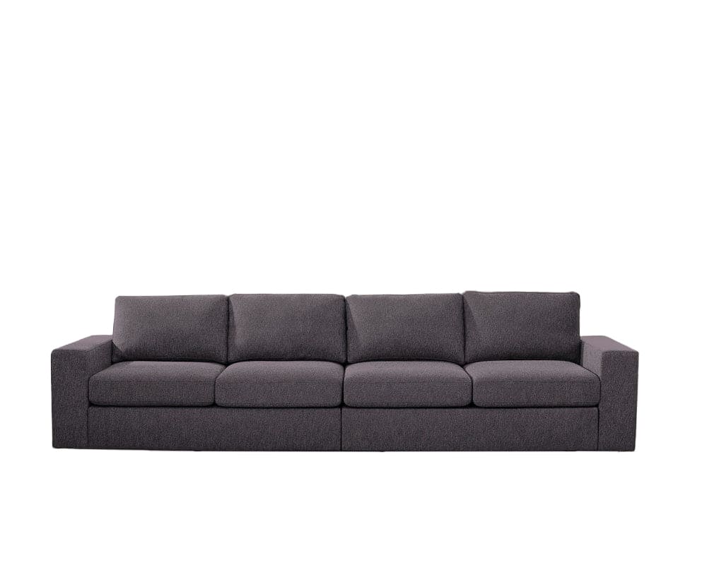 London 4 Seater Sofa in Dark Gray Linen