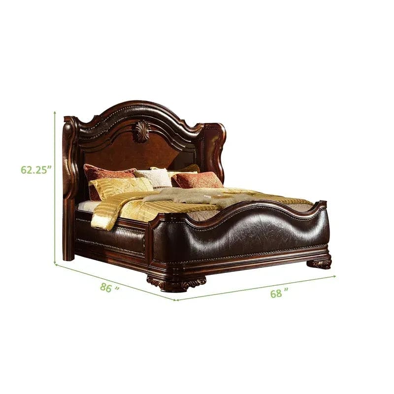 Bella Queen Bed in Dark Walnut