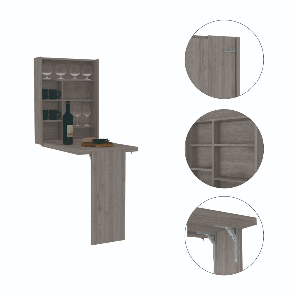 Wilmington 10-Shelf 2-piece Kitchen Set, Kitchen Island and Functional Table Whiteand Light Gray