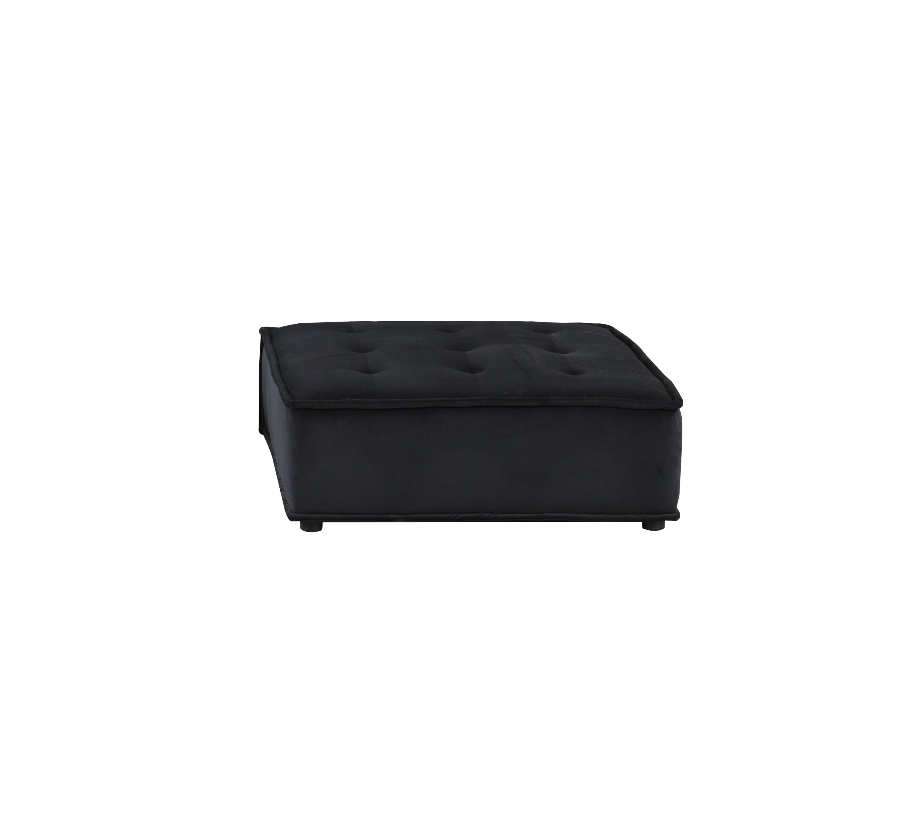 Anna Black Velvet 5 Pc Sofa and Loveseat