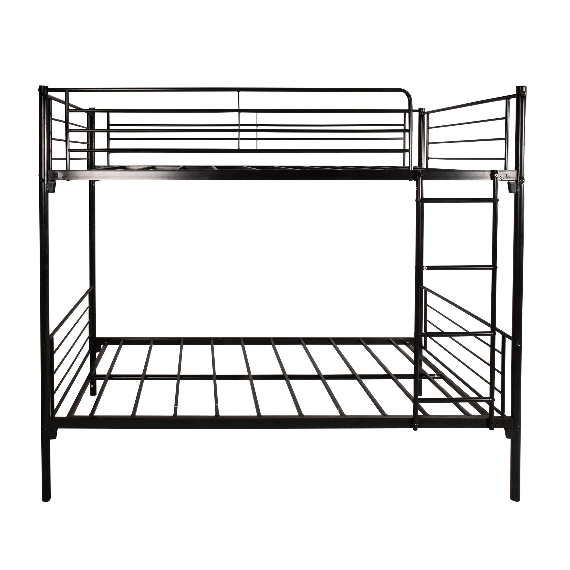 Twin over Twin Bunk Bed, Metal Frame with Ladder