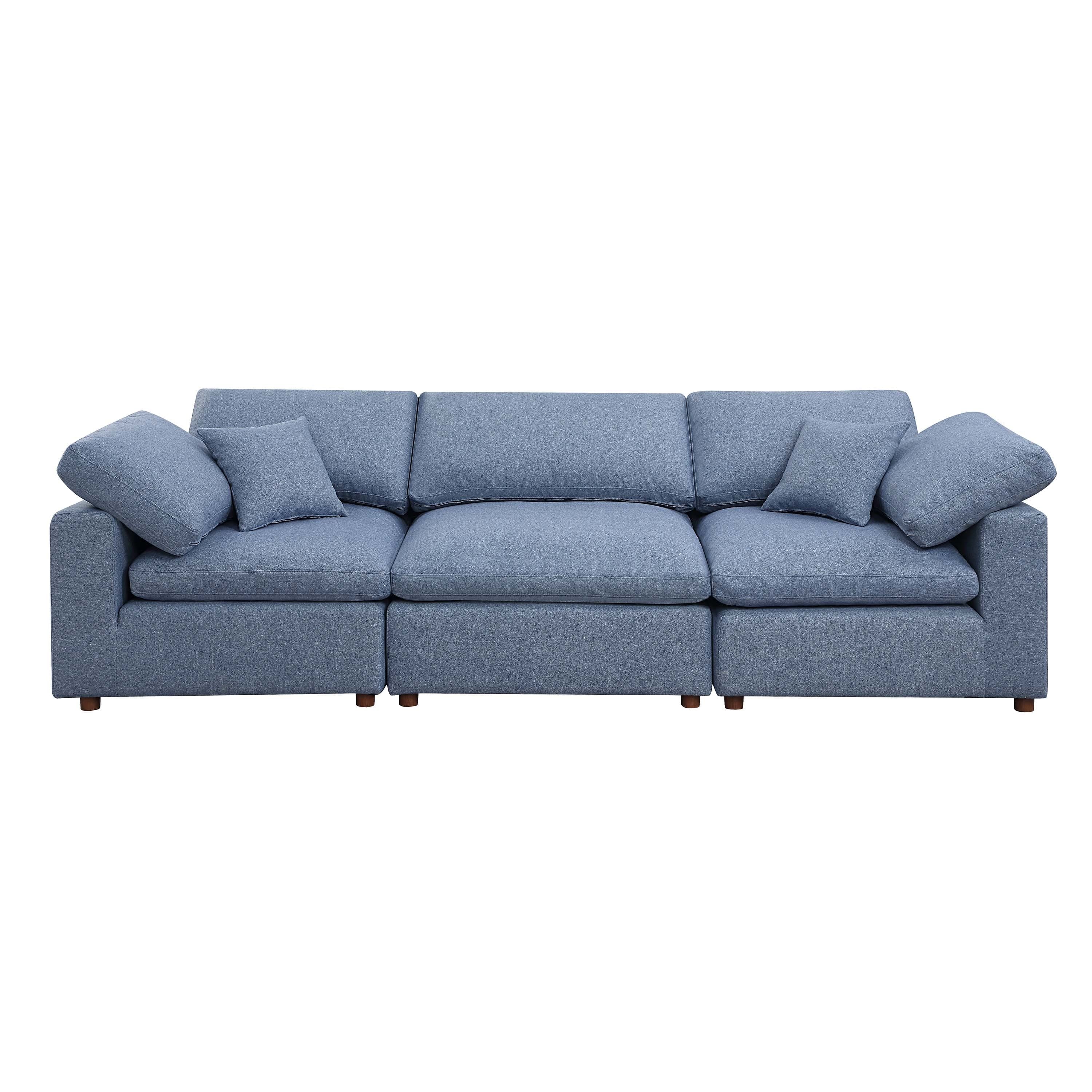 Modern Modular Sectional Sofa Set, Self-customization Design Sofa, Blue