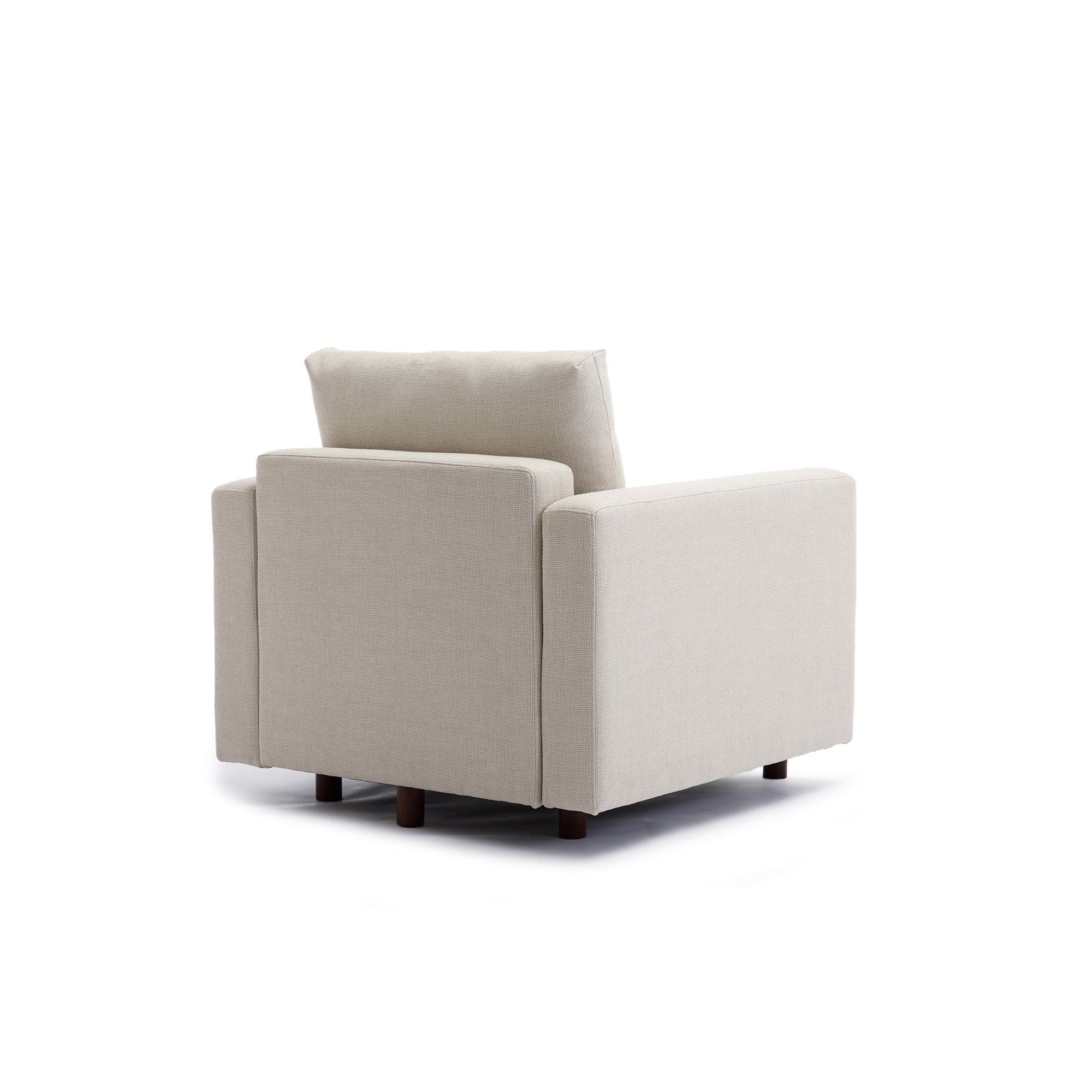 3 Seat Module Sectional Sofa Couch With 2 Ottoman for living room,Seat Cushion and Back Cushion Non-Removable and Non-Washable,Cream