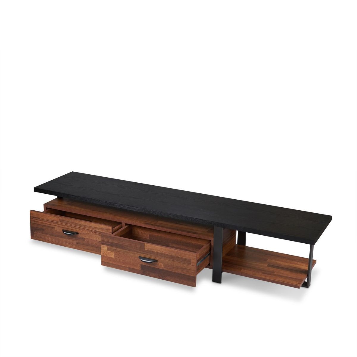 ACME Elling TV Stand in Walnut & Black 91235