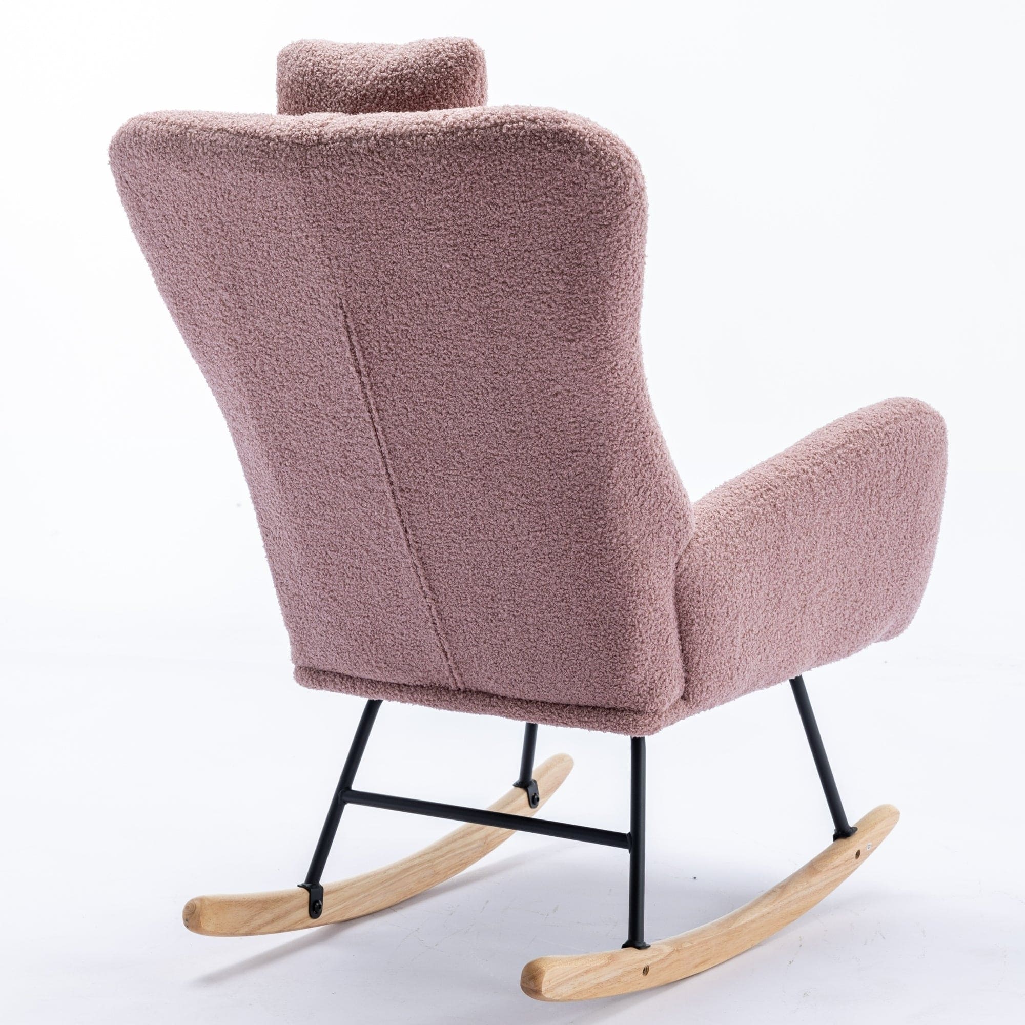 35.5 inch Rocking Chair with Pocket, (pink)