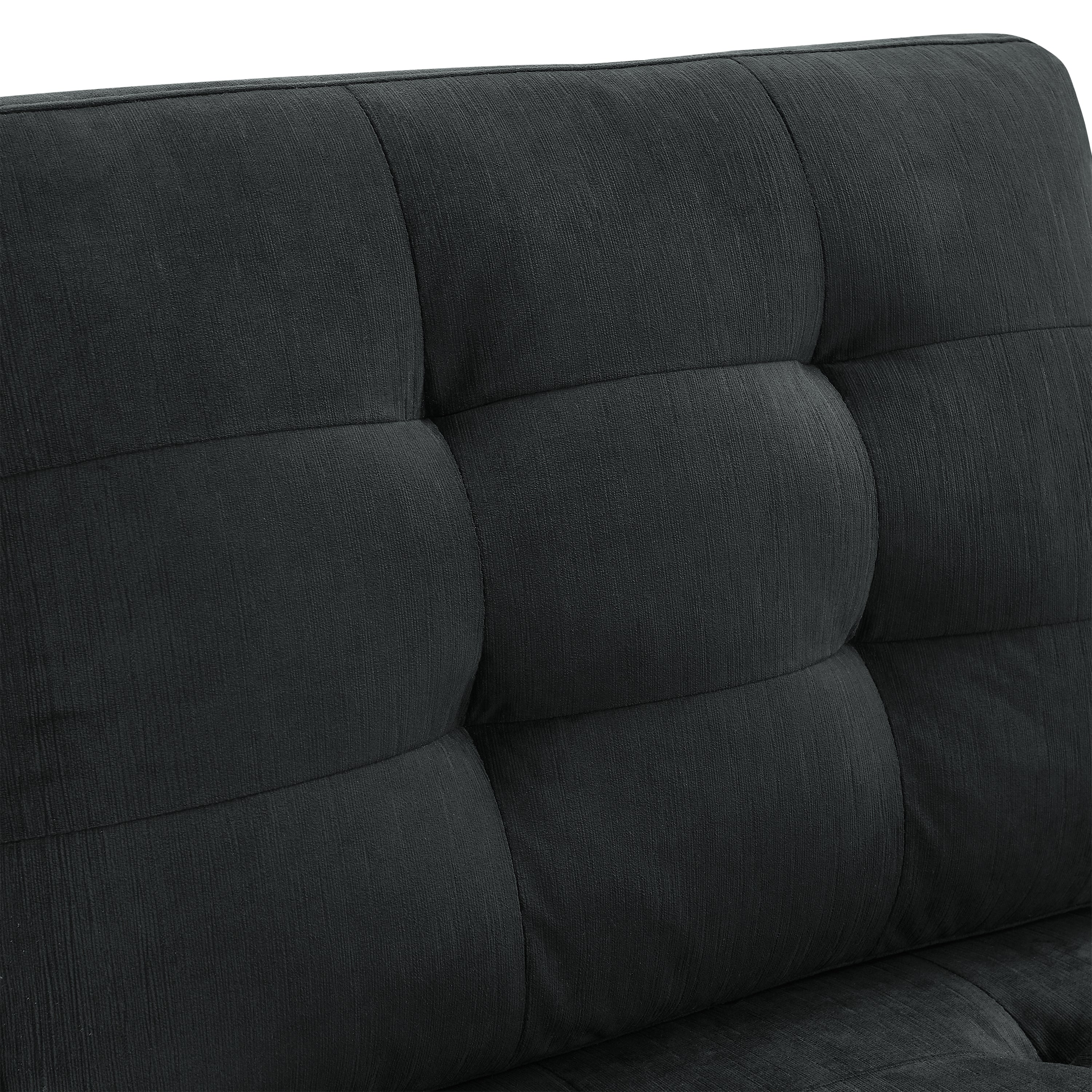 U shape Modular Sectional Sofa,DIY Combination,includes Four Single Chair and Two Corner,Black Velvet.