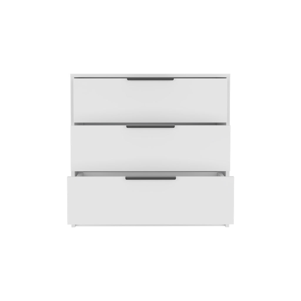 3 Drawers Dresser Maryland, Superior Top, White Finish