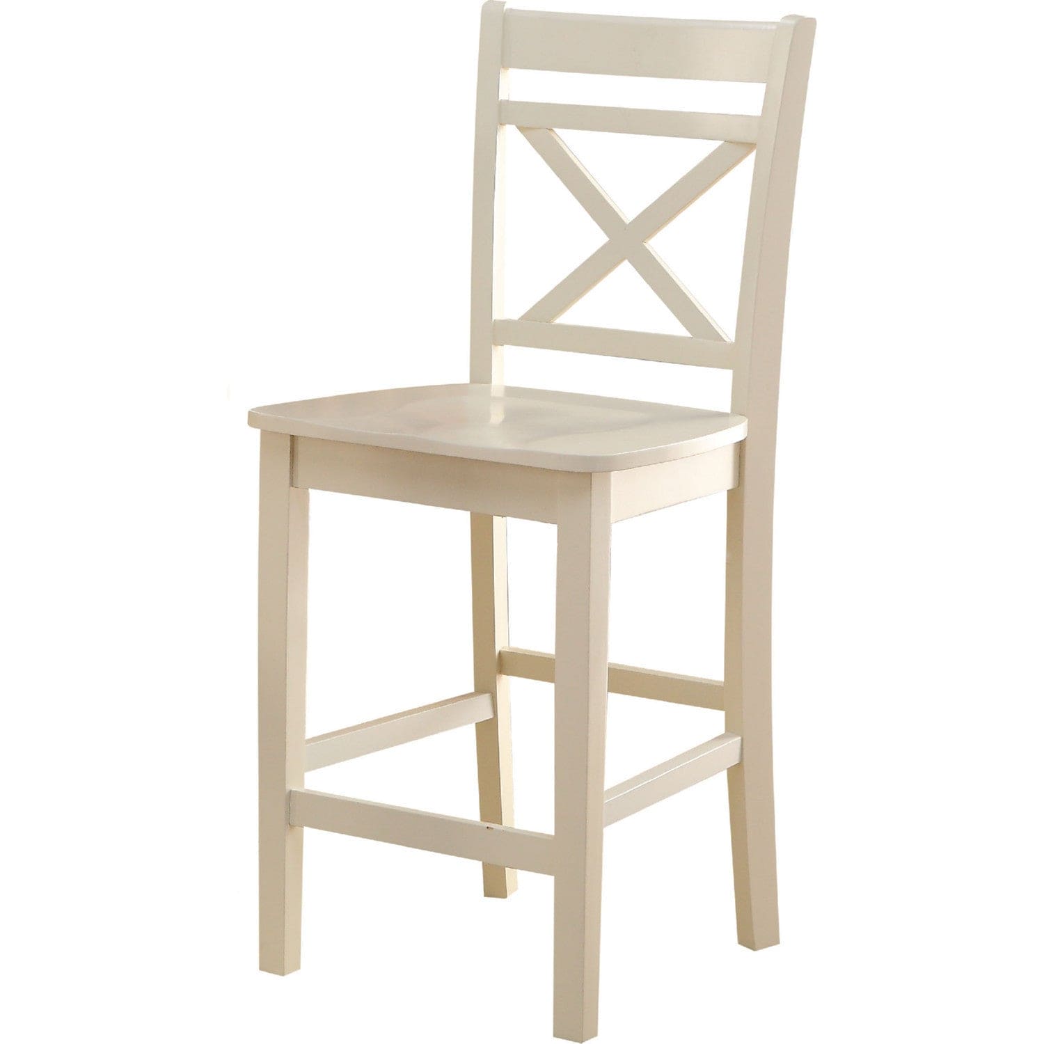 ACME Tartys Counter Height Chair (Set-2) in Cream 72547