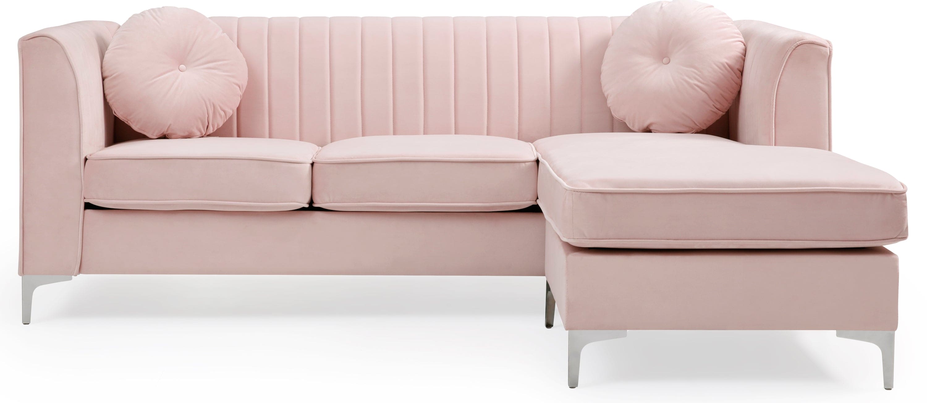 Glory Furniture Delray G794B-SC Sofa Chaise (  3 Boxes) , PINK