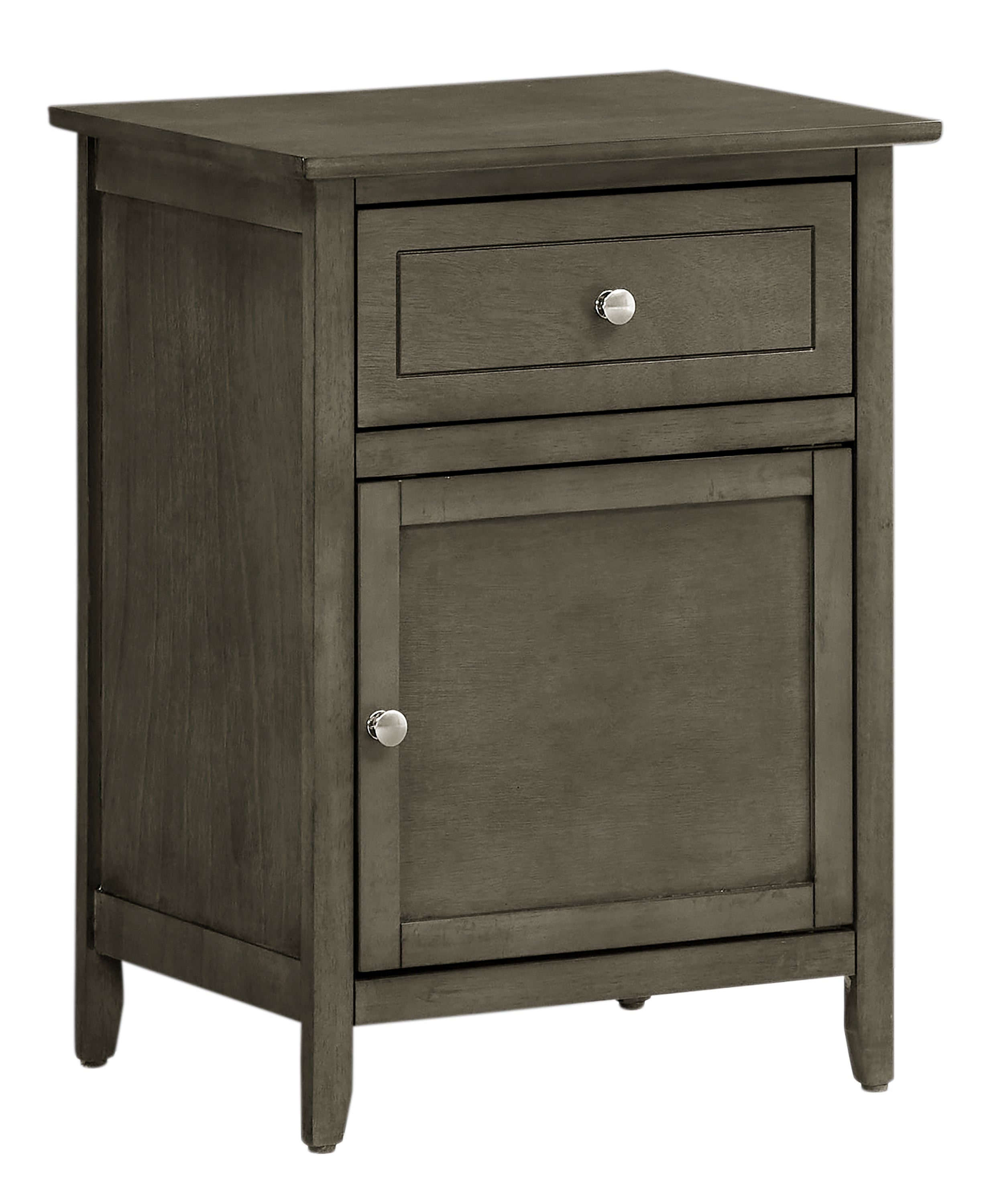 Glory Furniture Izzy G1411-N-05 1 Drawer /1 Door Nightstand , Gray