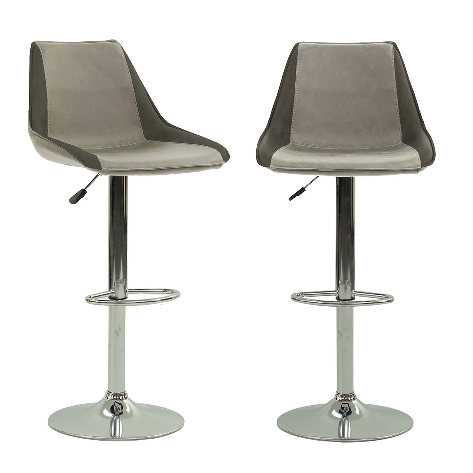 BAR STOOL in Black Faux Leather