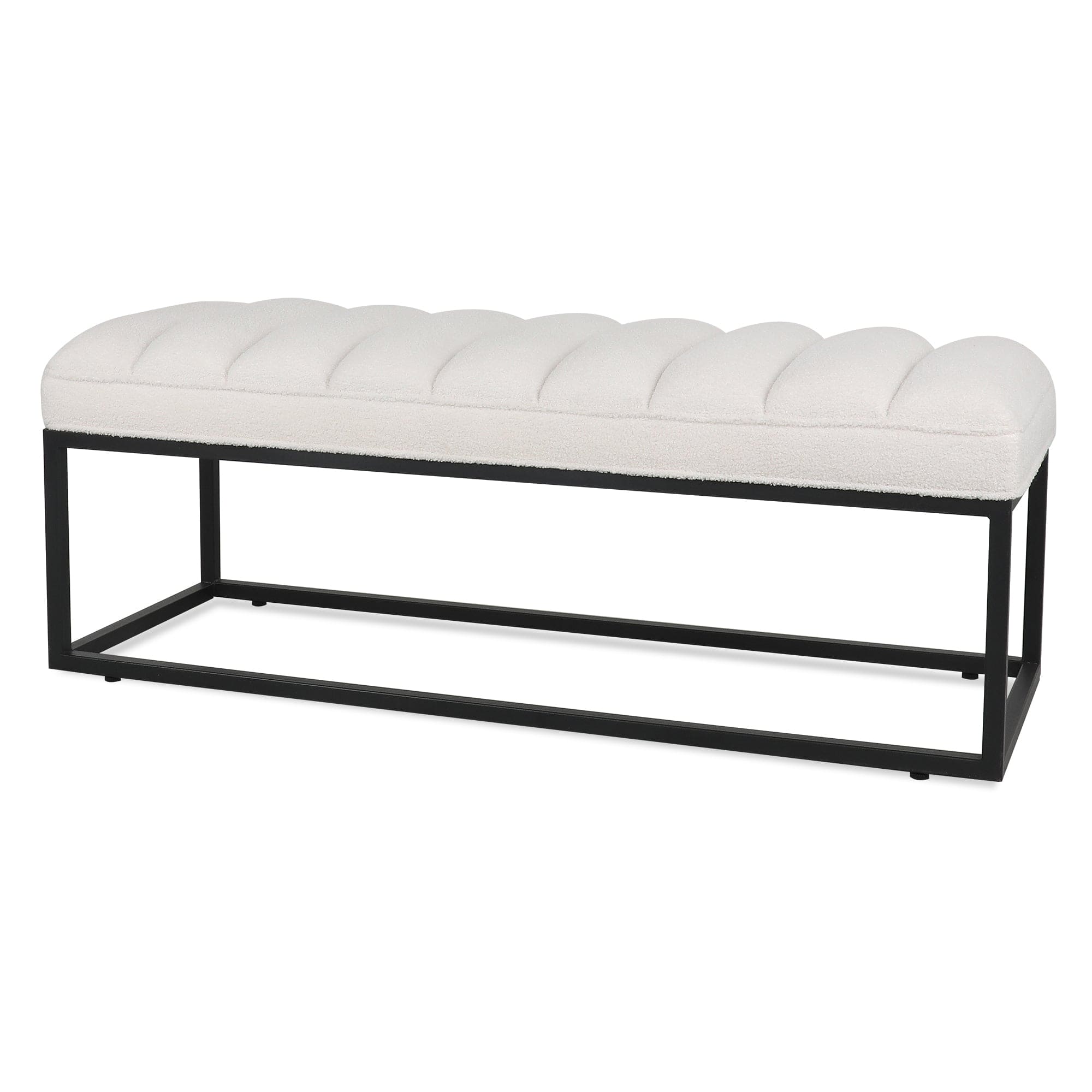 Metal Base Upholstered Bench for Bedroom for Entryway