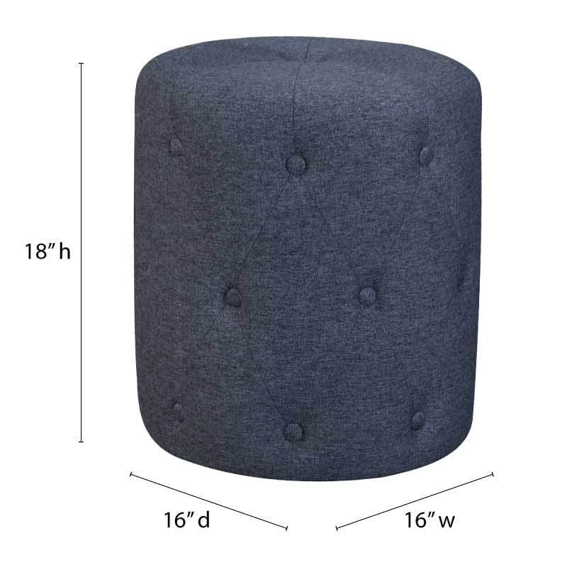 TUFT PUFF OTTOMAN - BLUE