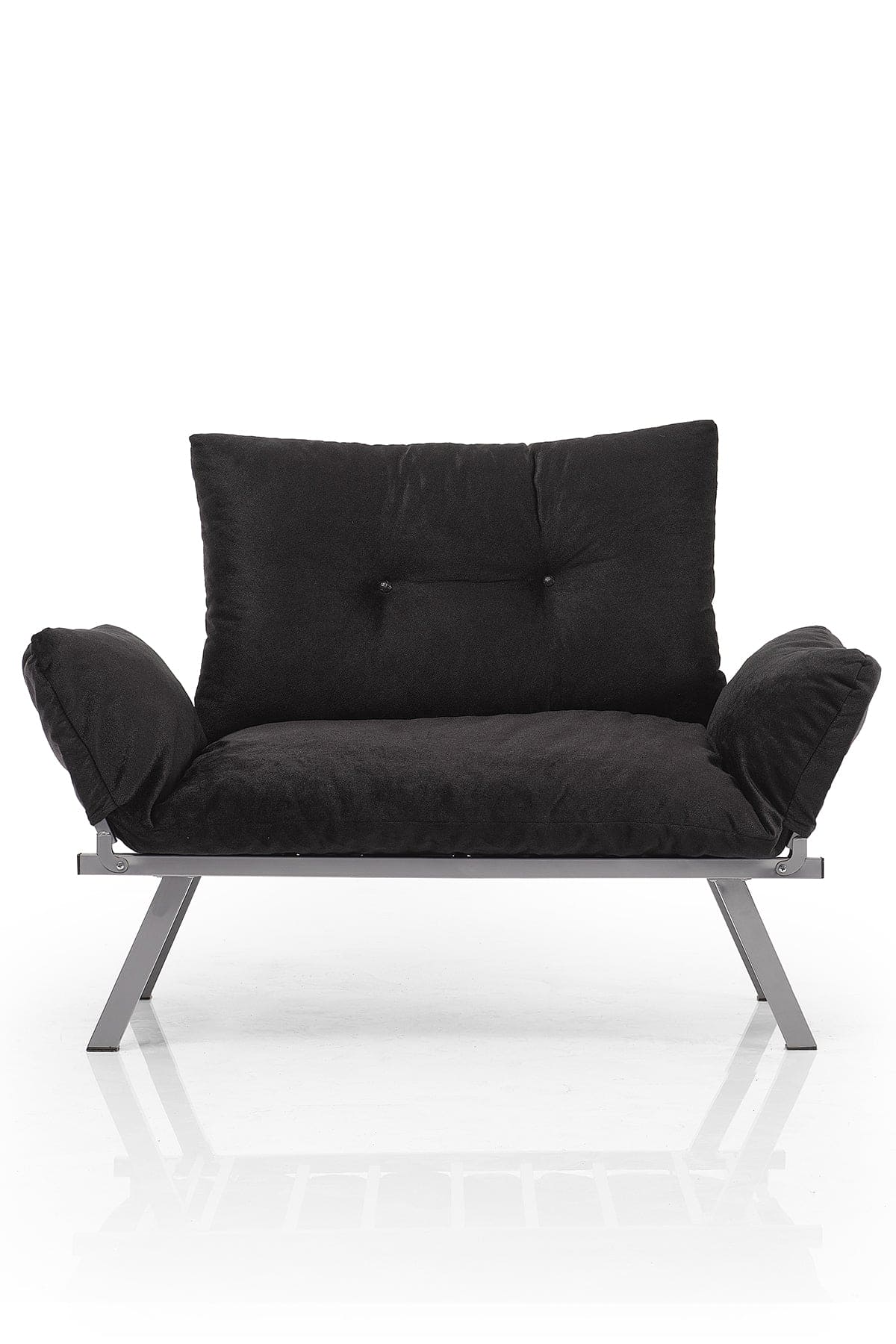 Alora Metal Legs Futon Love seat