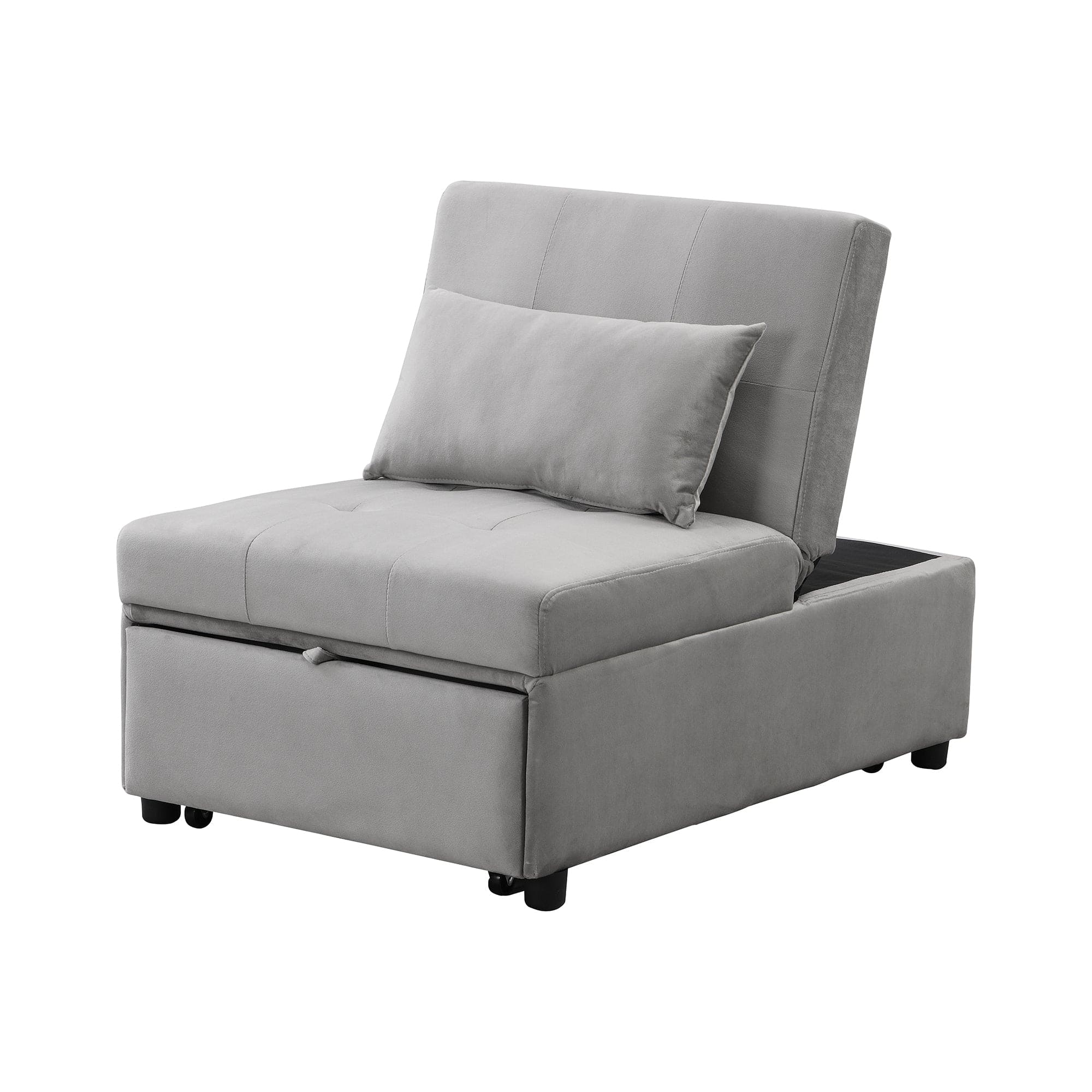 Folding Ottoman Sofa Bed  Gray