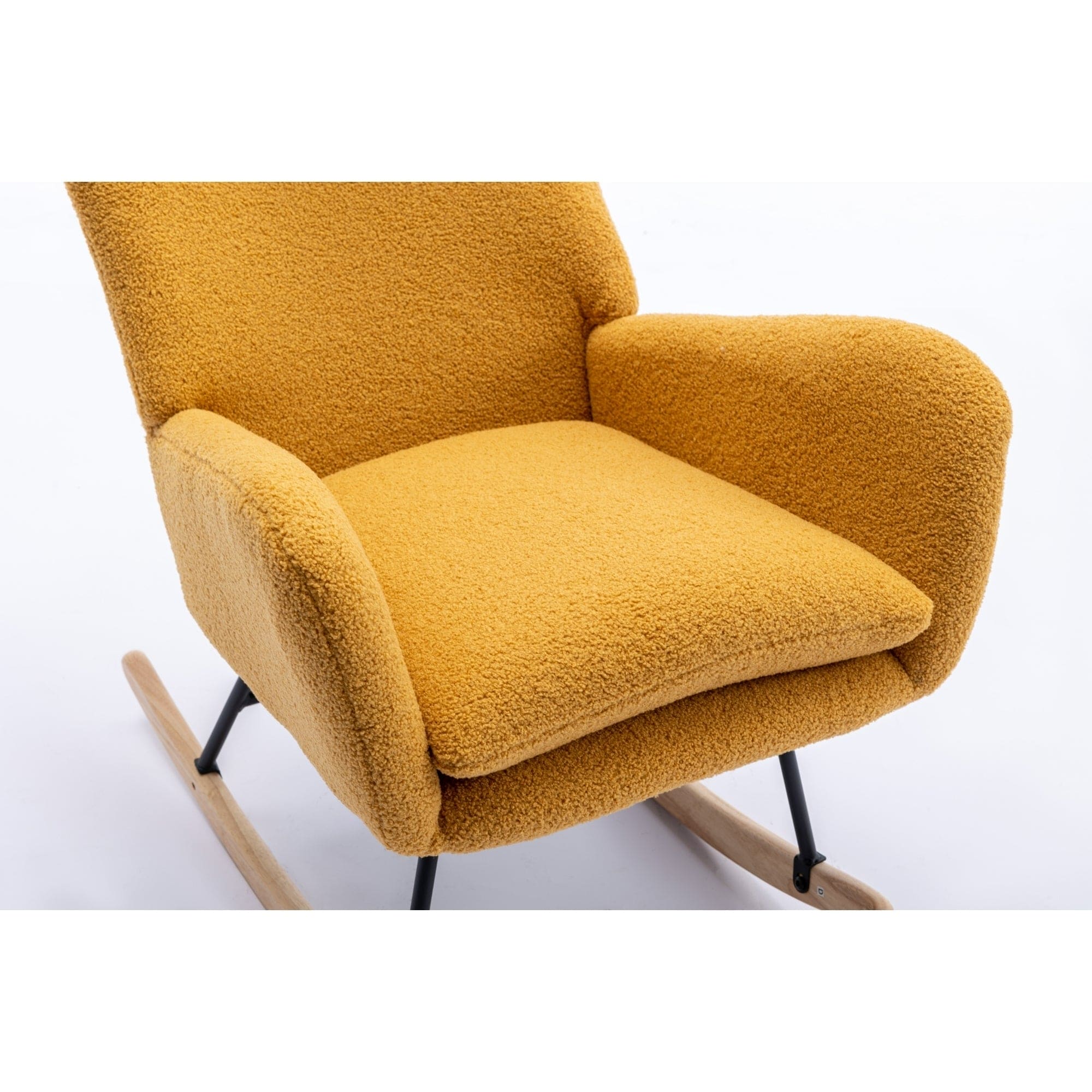 35.5 inch Rocking Chair with Pocket, (TURMERIC)