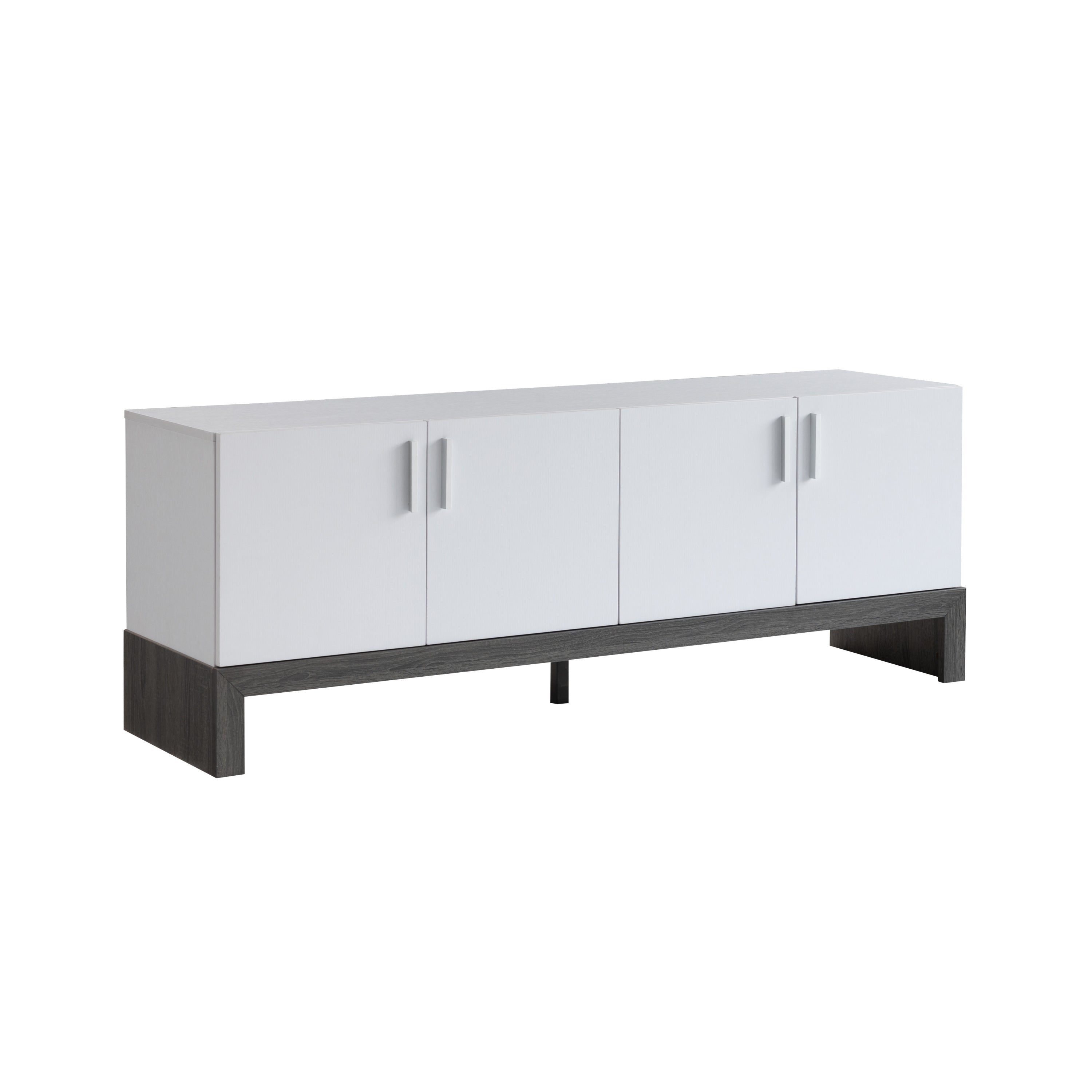 ID USA  213039 TV Stand White & Distressed Grey