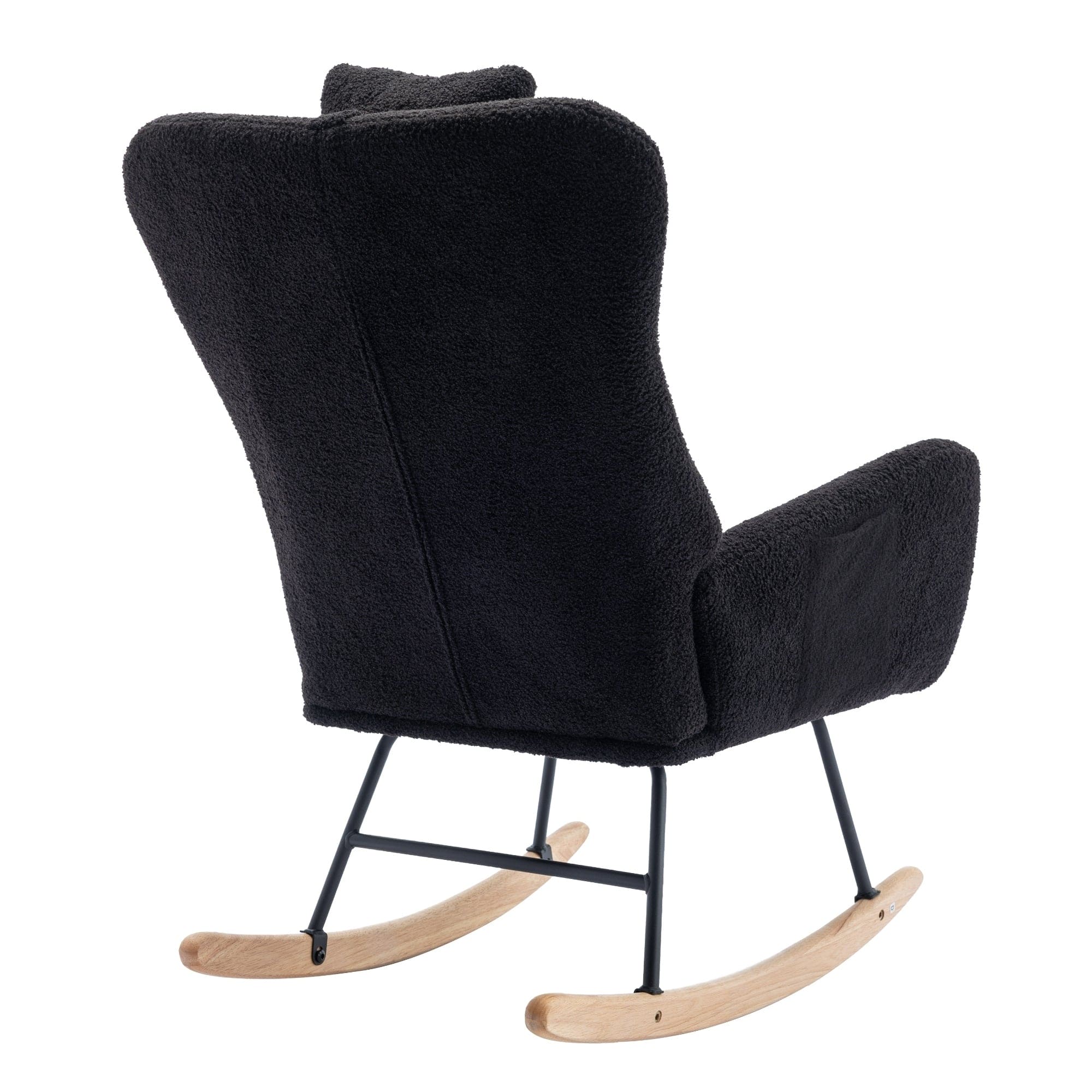 35.5 inch Rocking Chair with Pocket, (black)