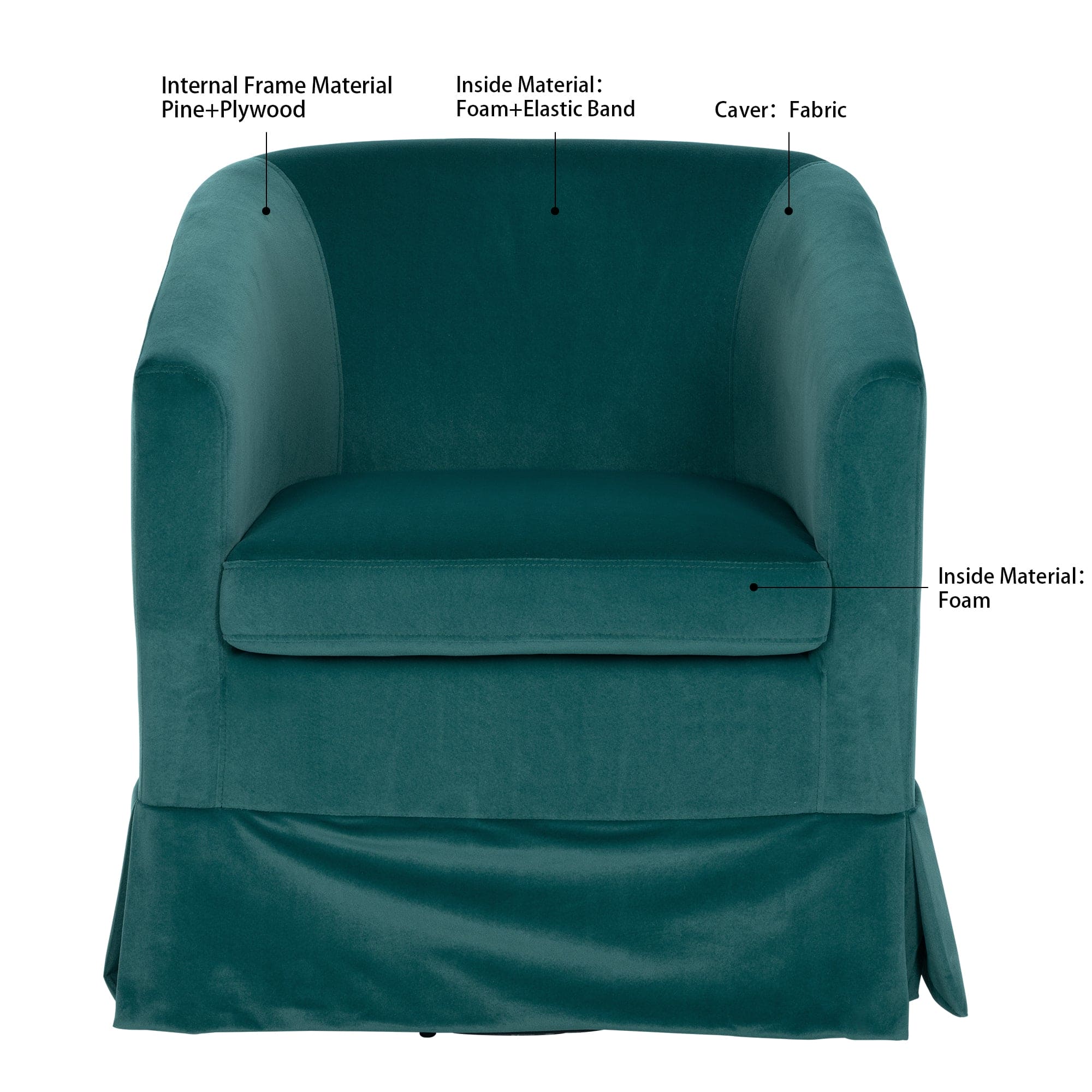 27.36" Wide Swivel Chair