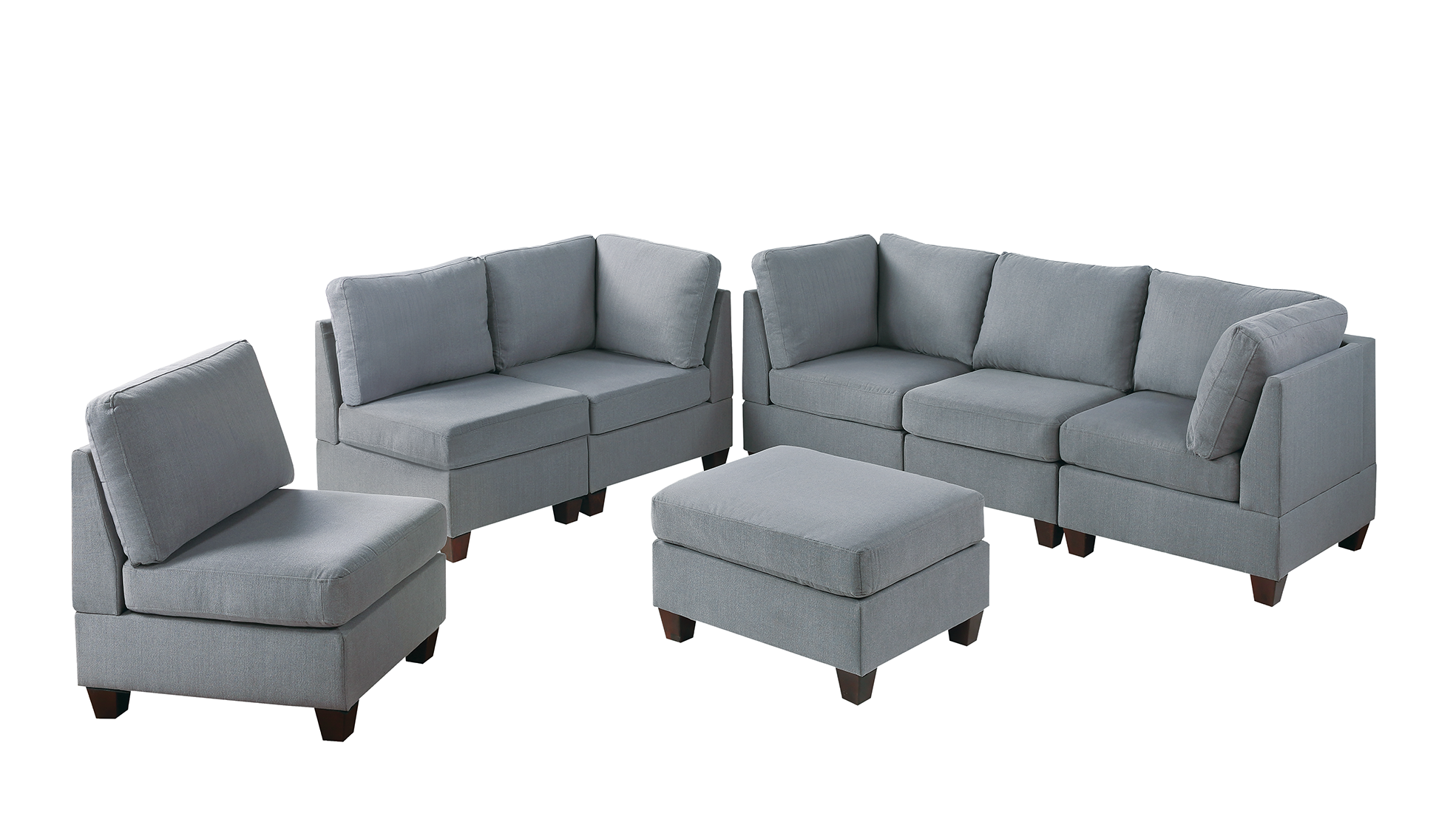 MODULAR SET - 7PC in Gray