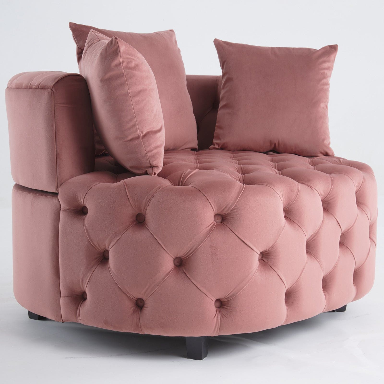 A&A Furniture,Accent Chair / Classical Barrel Chair for living room / Modern Leisure Sofa Chair (Pink)