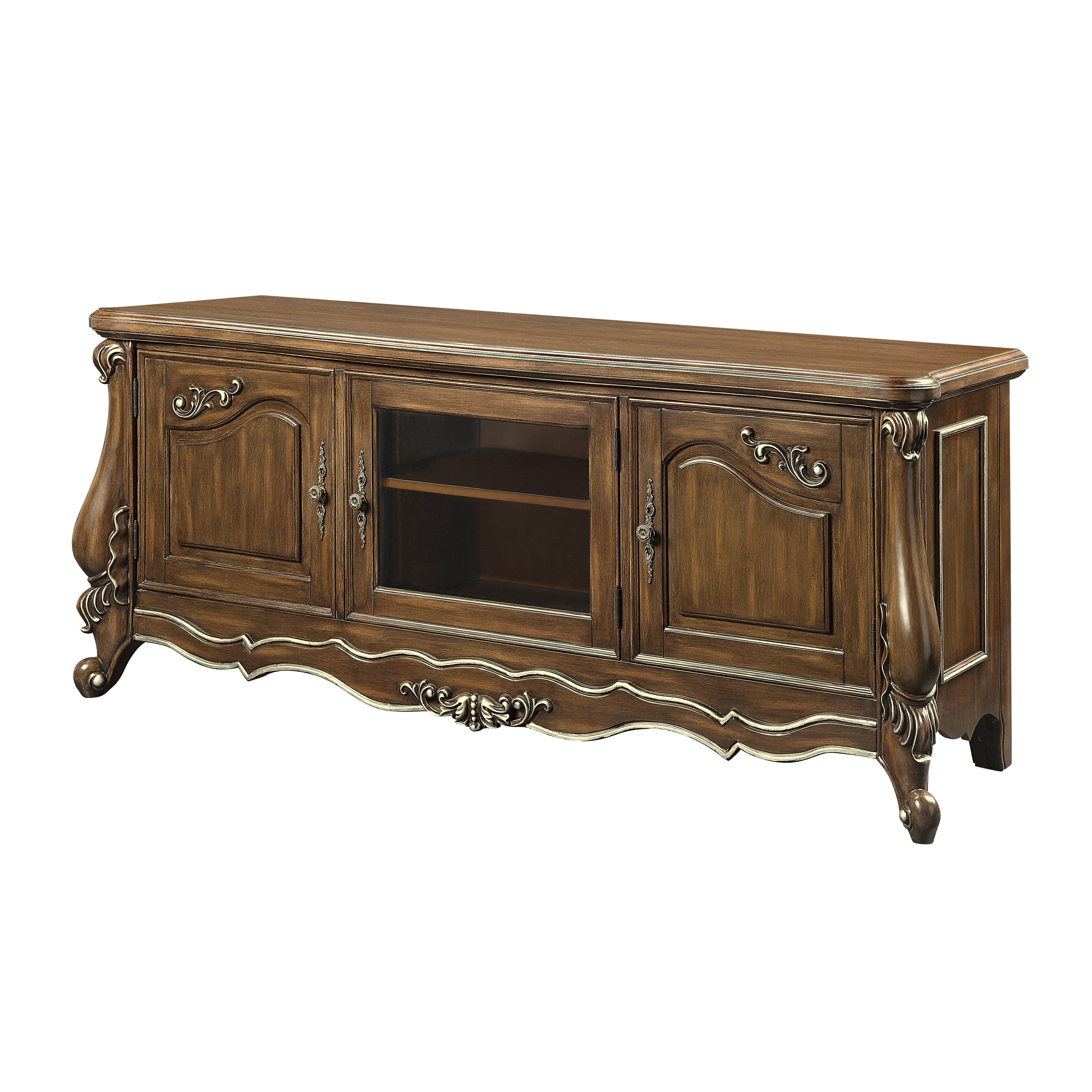 ACME Latisha TV STAND Antique Oak Finish LV01413