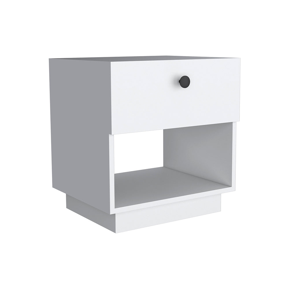 Nightstand Viliigili, One Drawer, White Finish