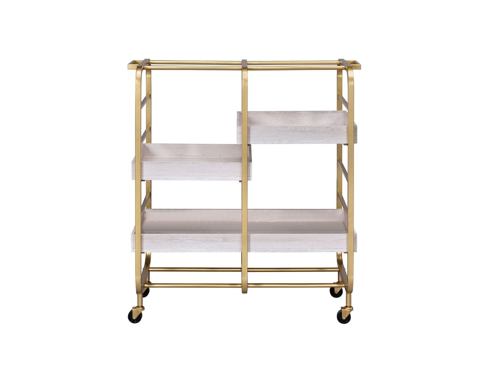 ACME Vorrik Serving Cart, Gold & White-Washed 98412