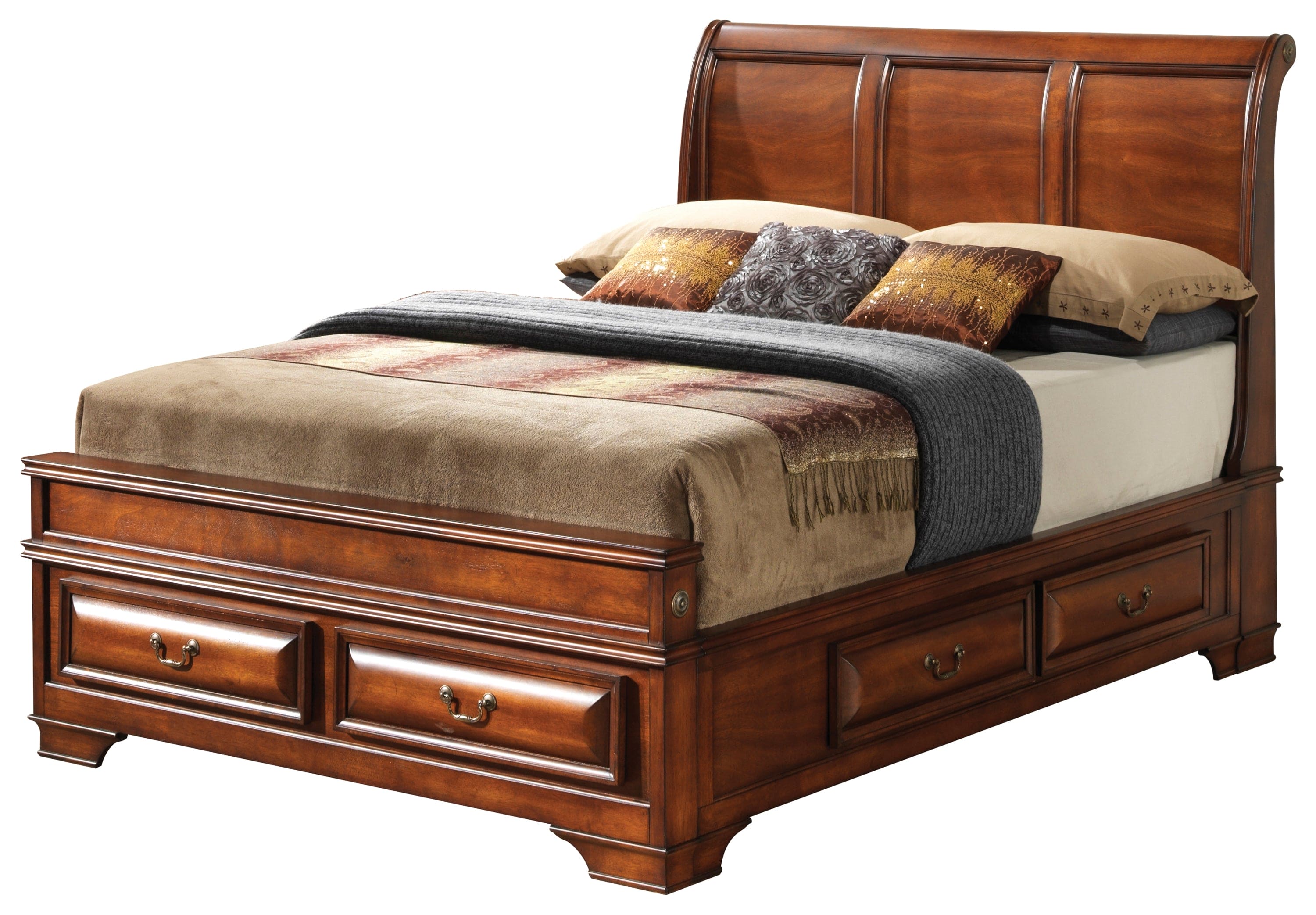 Glory Furniture LaVita G8850A-KB King Storage Bed , Oak