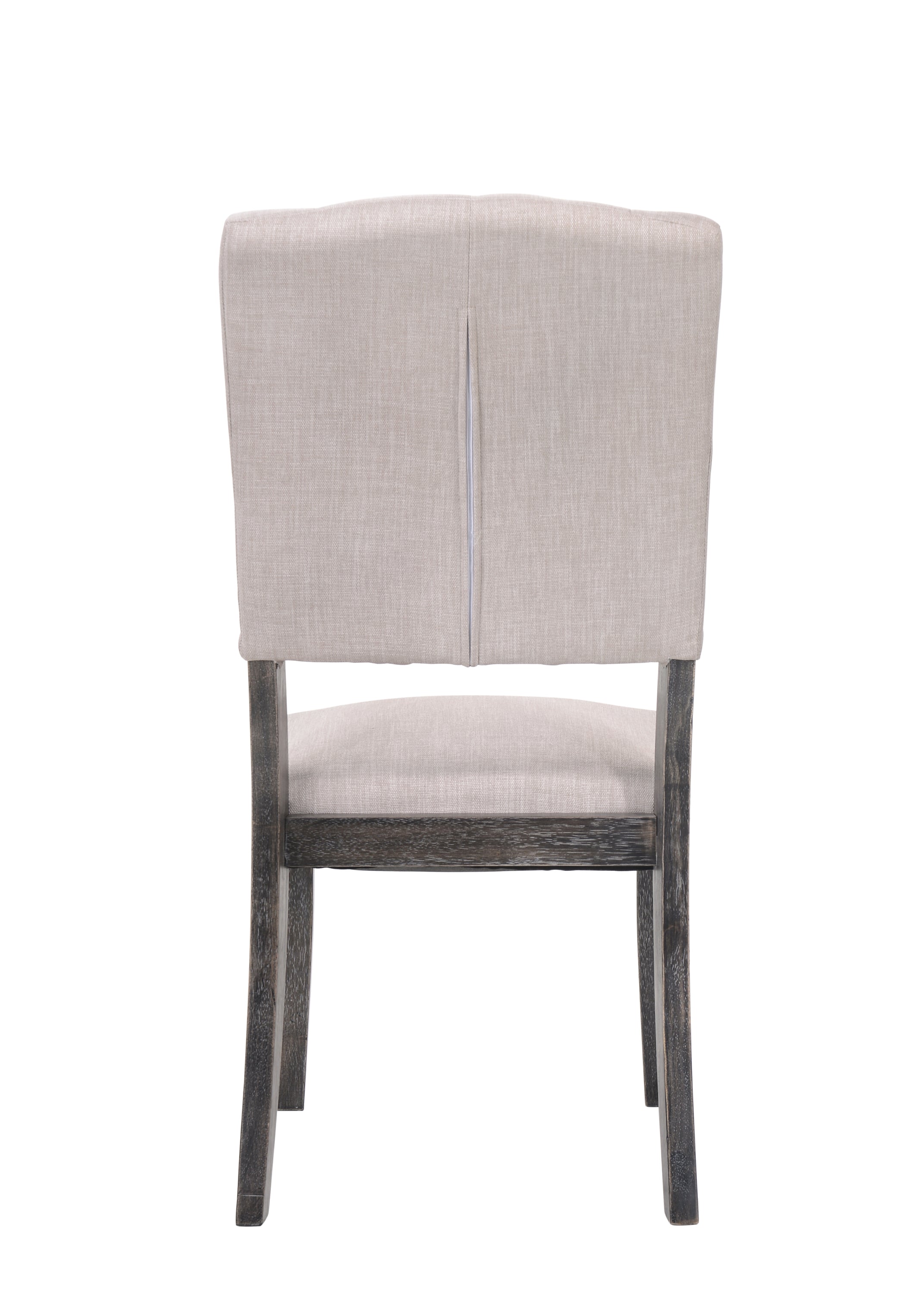 ACME Bernard Side Chair (Set-2), Fabric & Weathered Gray Oak (2Pc/1Ctn) 66192