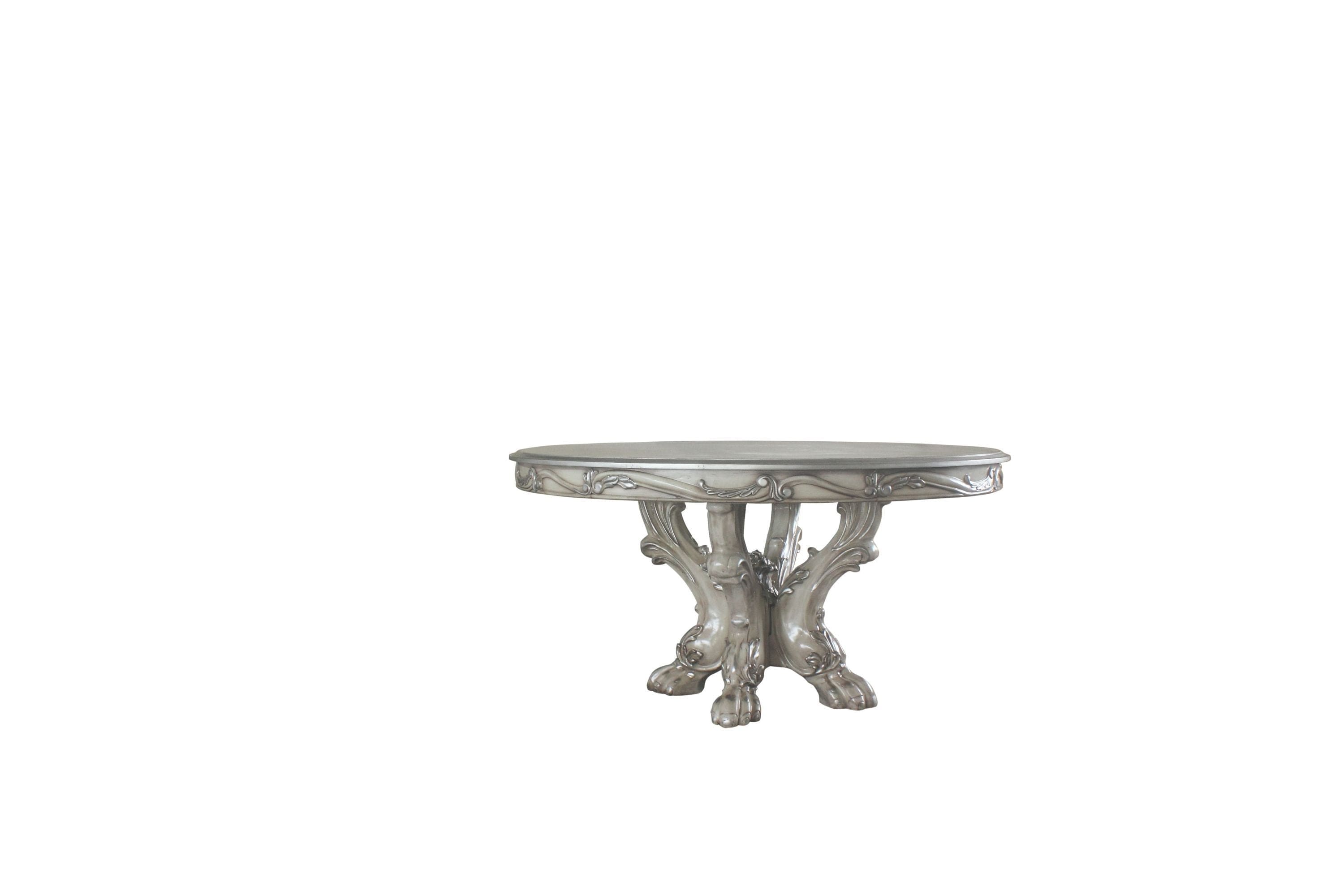 ACME Dresden Dining Table (Round), Vintage Bone White 68180