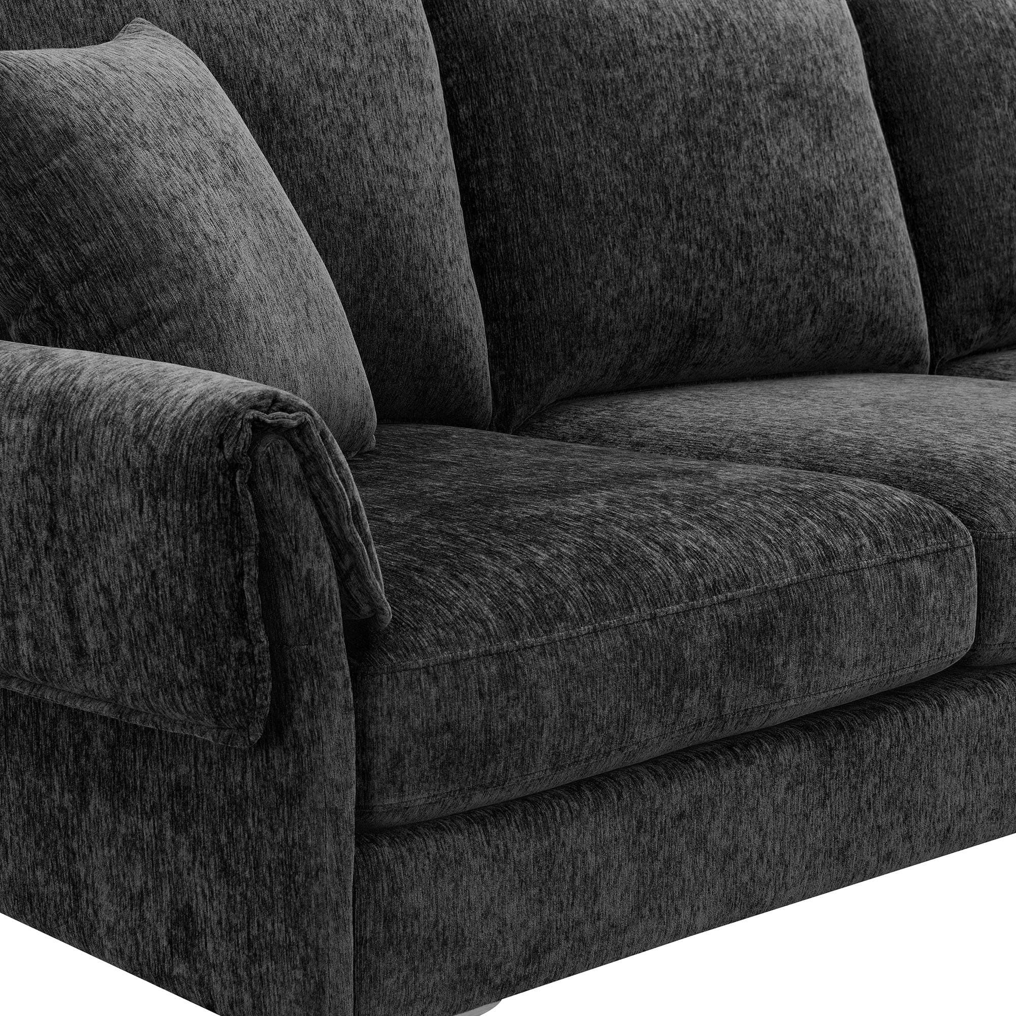 [VIDEO provided] [New]84 " Convertible Sectional Sofa, Modern Chenille L-Shaped Sofa Couch with Reversible Chaise Lounge, Fit for Living Room, Apartment(2 Pillows)