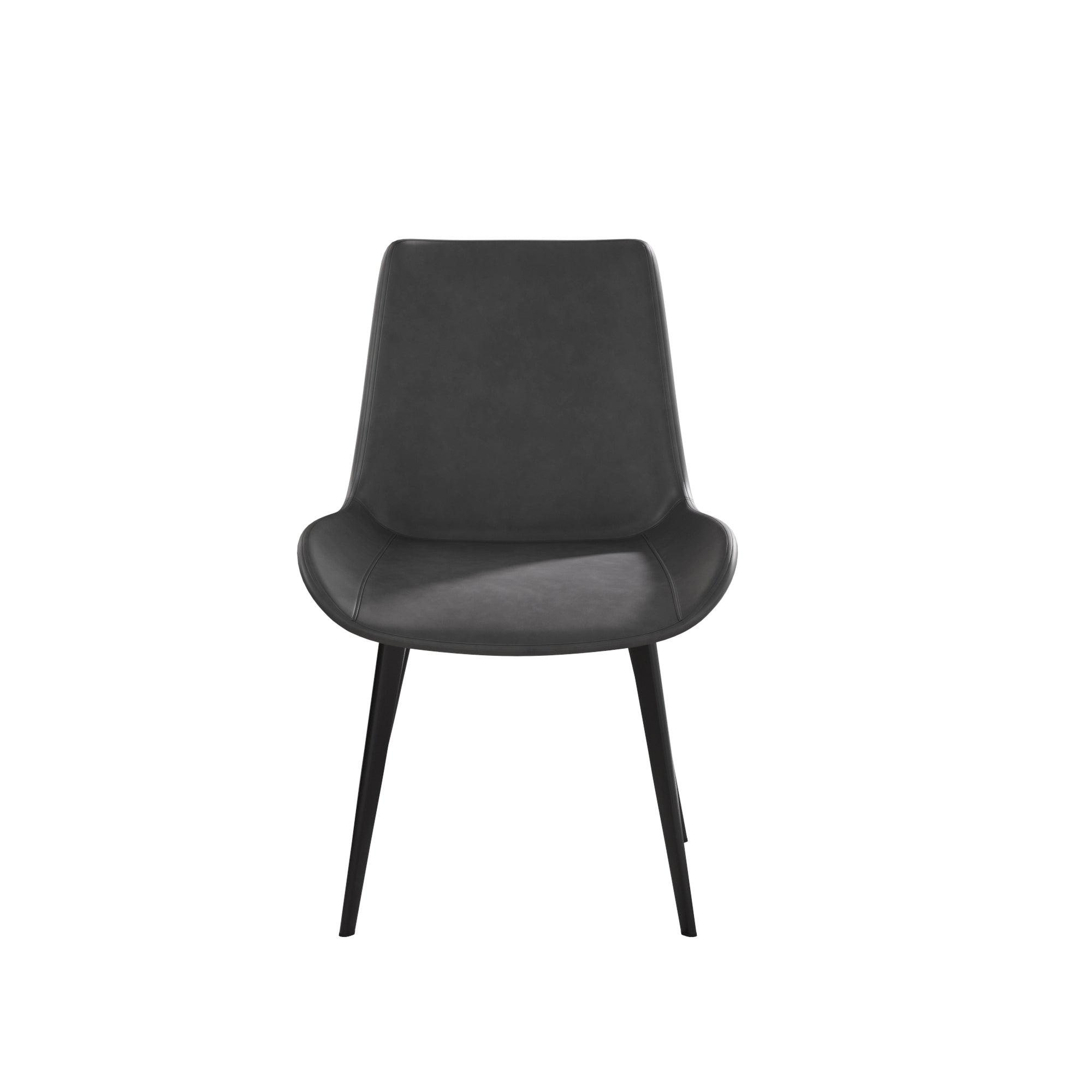 Modern Dining Chair Living Room Black Metal Leg Dining Chair-Grey-4pcs/ctn