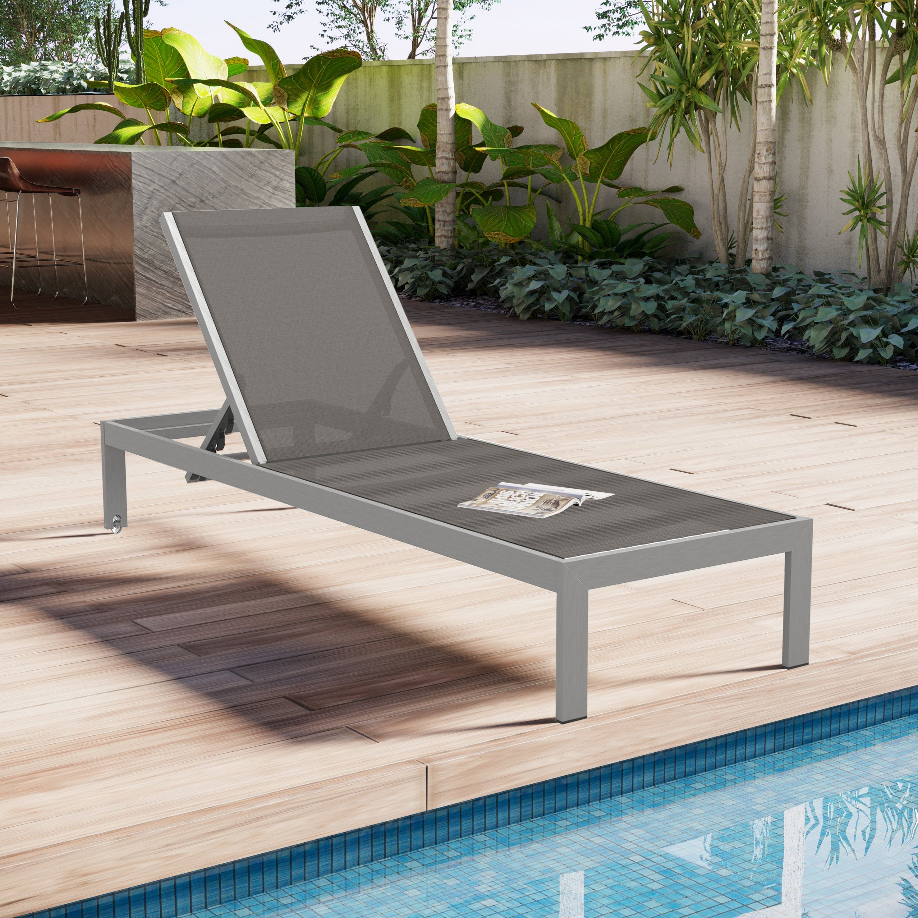 Modern design All aluminum outdoor coffee table and lounge