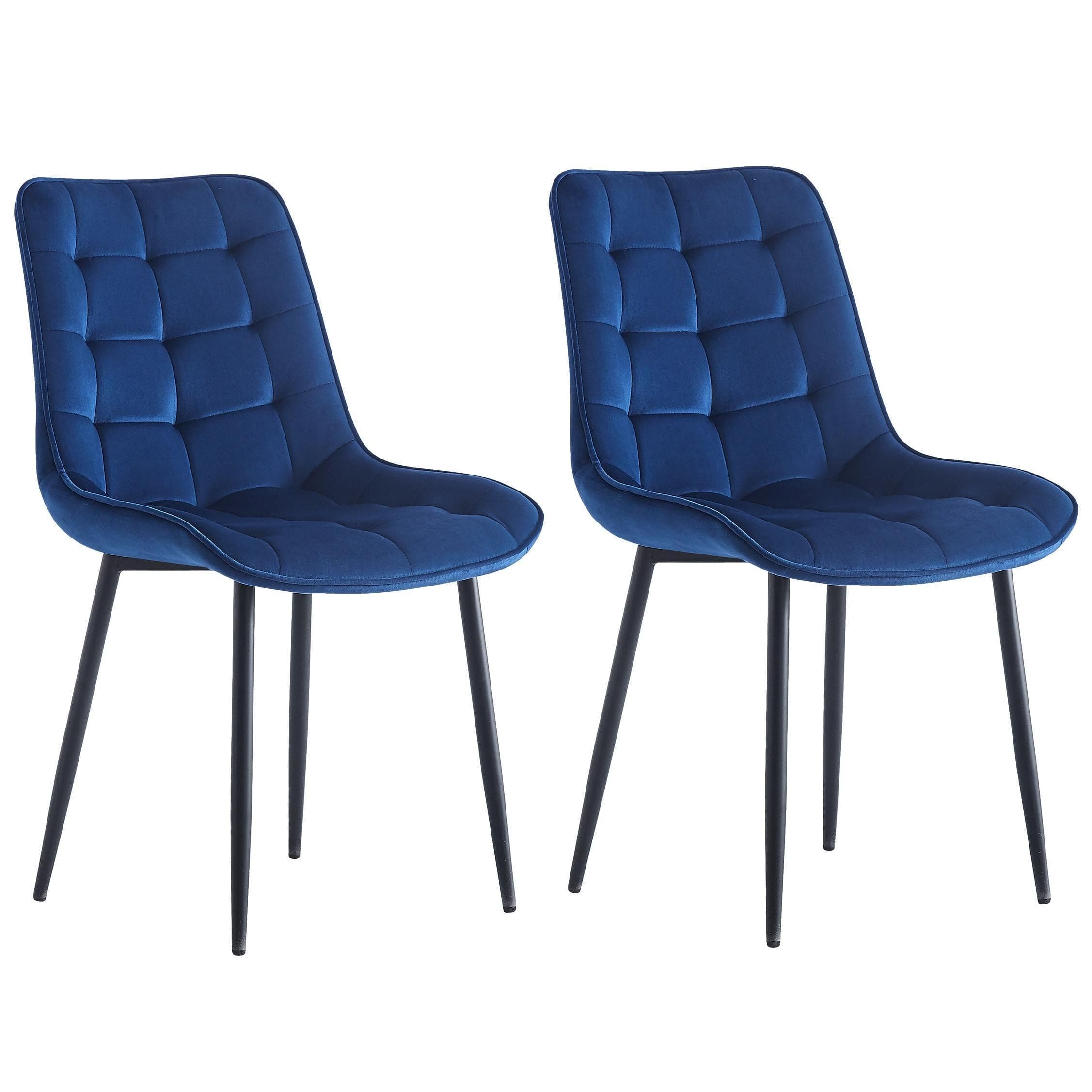 Dining Chair 2PCS（BLUE），Modern style，New technology，Suitable for restaurants, cafes, taverns, offices, living rooms, reception rooms.Simple structure, easy installation.