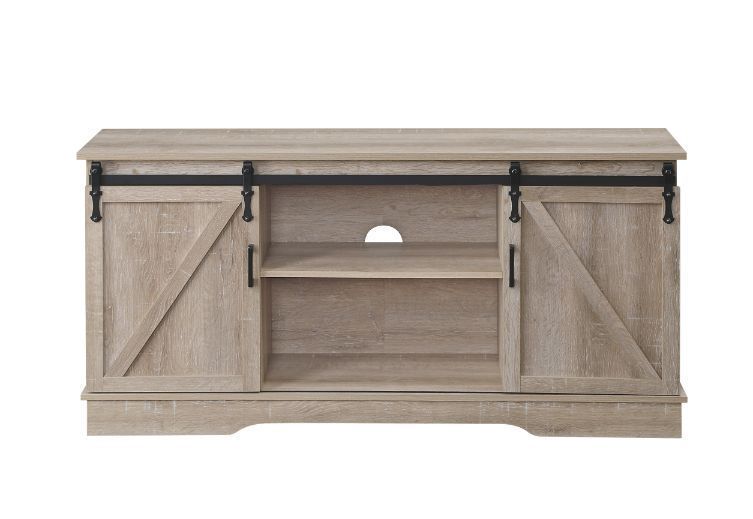 ACME Bennet TV Stand, Oak Finish 91857