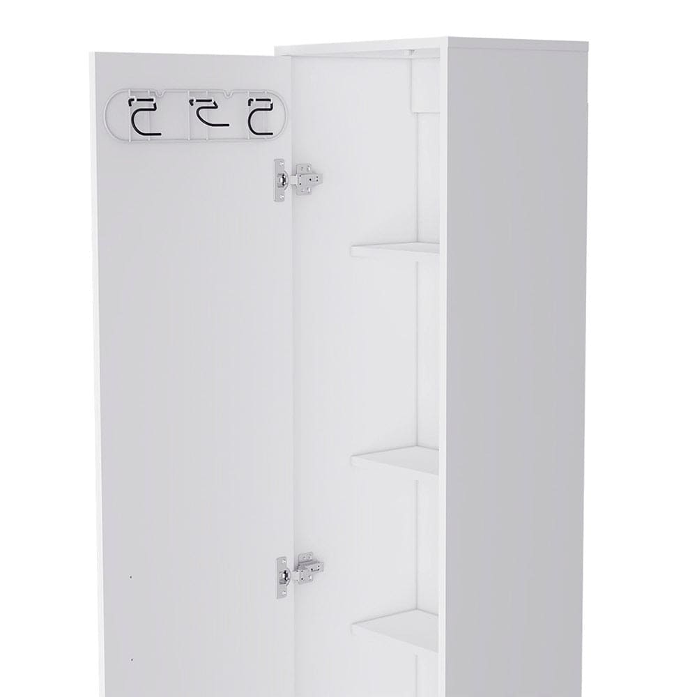 Storage Cabinet Buccan, Five Shelves, White Finish