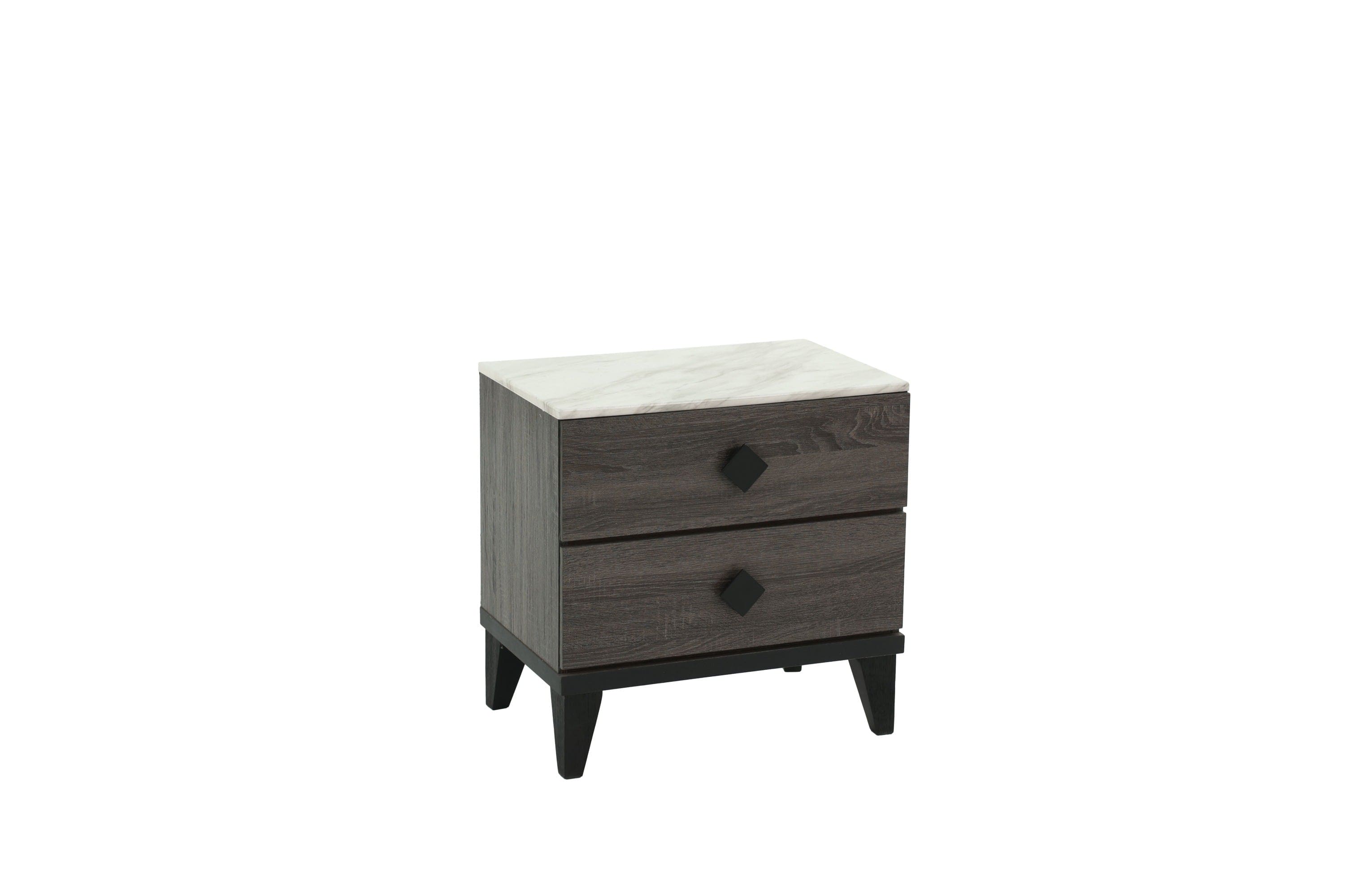 NIGHTSTAND in Dark Gray Oak (Rustic Accents)