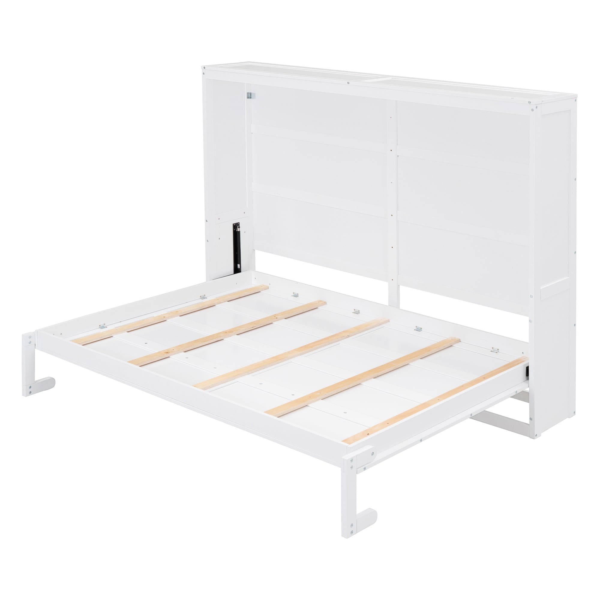 Queen Size Murphy Bed Wall Bed,White