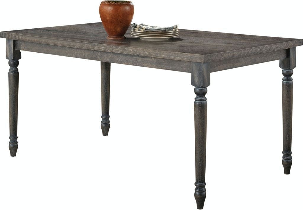 ACME Wallace Dining Table in Weathered Gray 71435